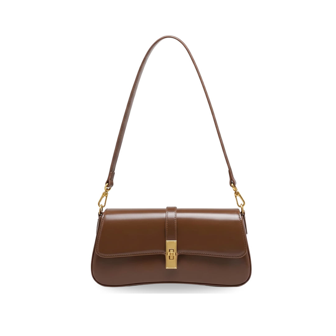 Irene – Premium Leather Vintage-Inspired Baguette Shoulder Bag