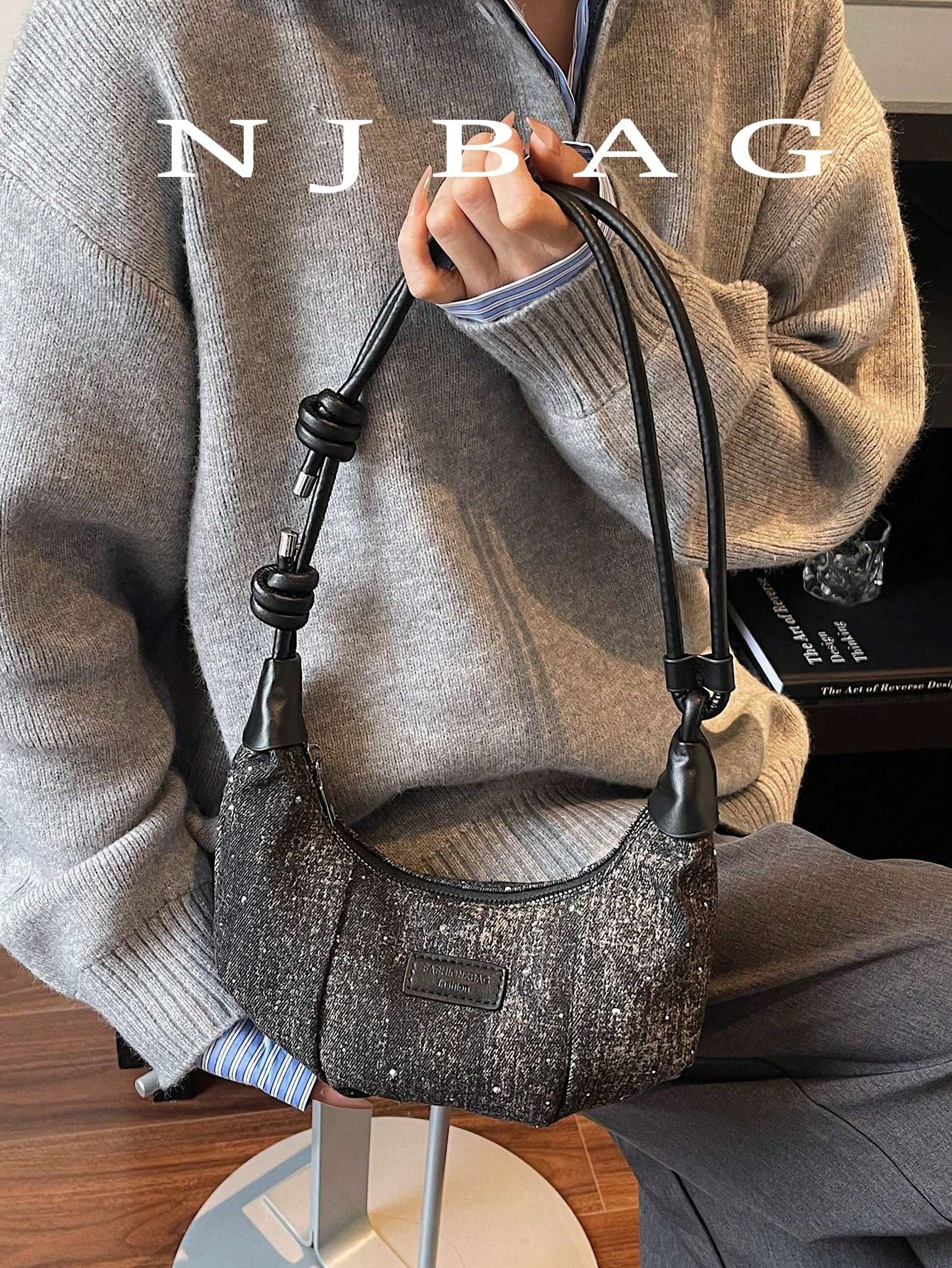 Irene – Versatile Crescent Straw Shoulder Bag
