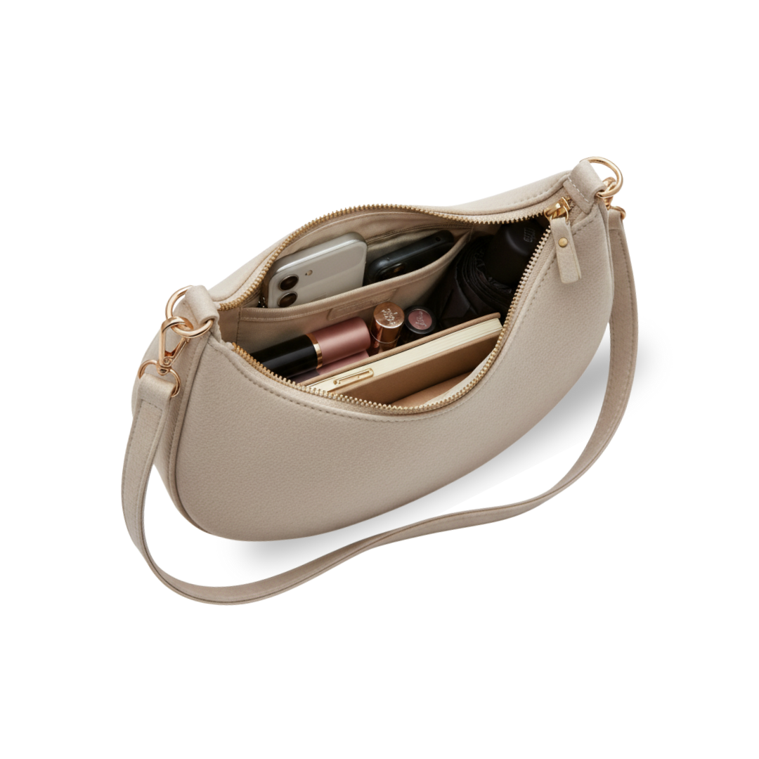 Irene – Chic & Minimalist High-Quality Leather Crescent Shoulder Bag