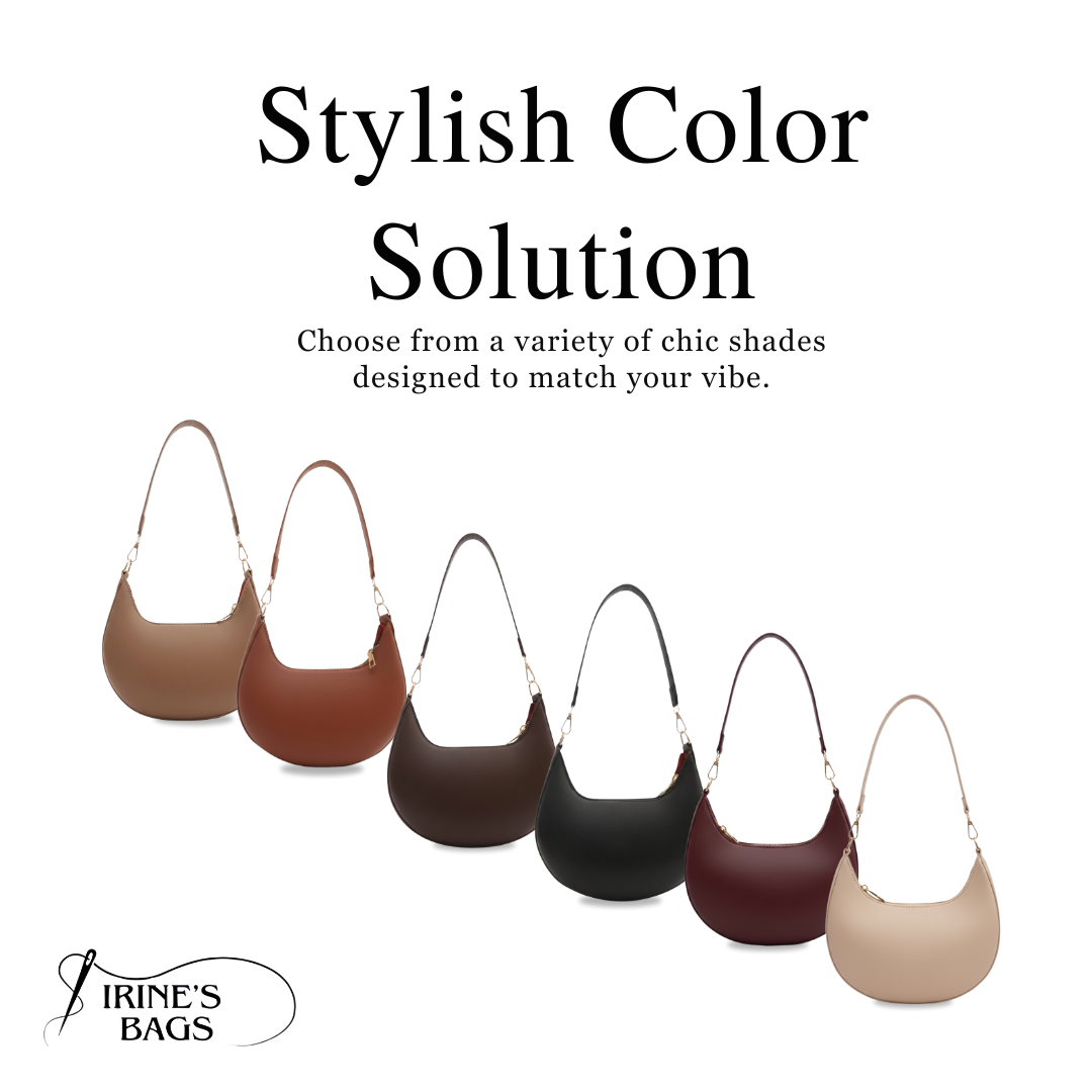 Irene – Chic & Minimalist High-Quality Leather Crescent Shoulder Bag