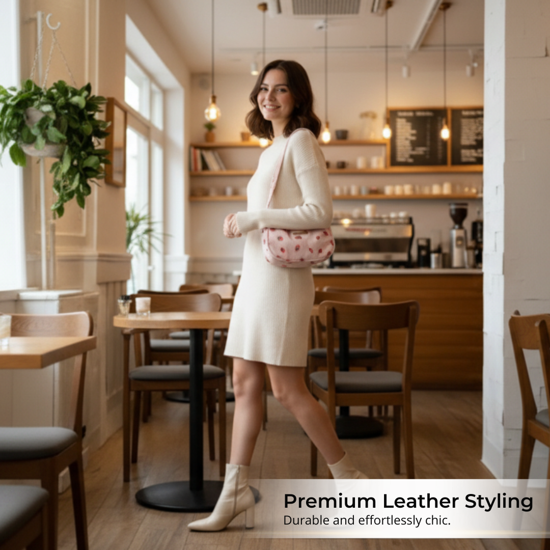 Irene – Versatile Small Leather Square Shoulder Bag