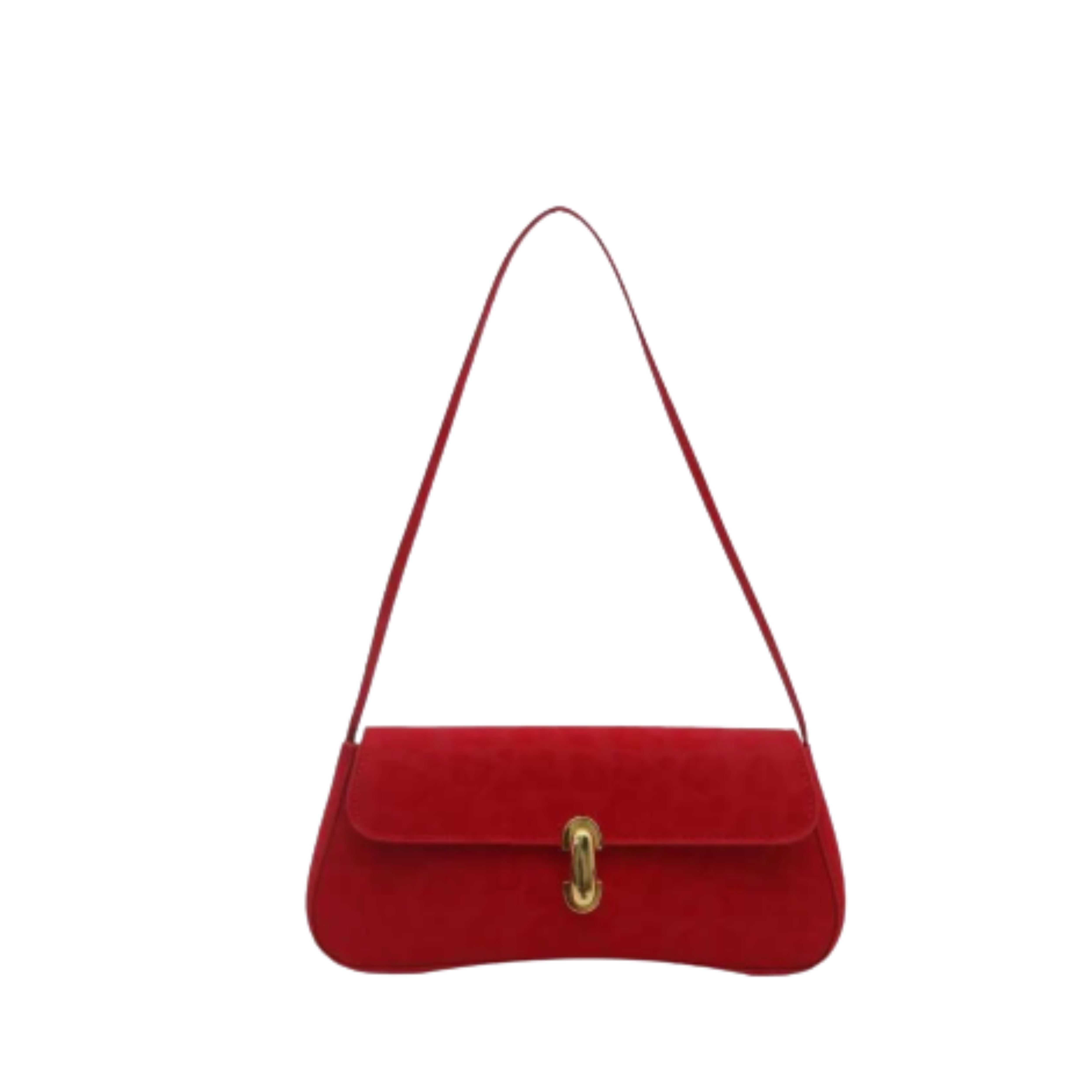 Irene – Retro Flap Accent Faux Leather Shoulder Bag