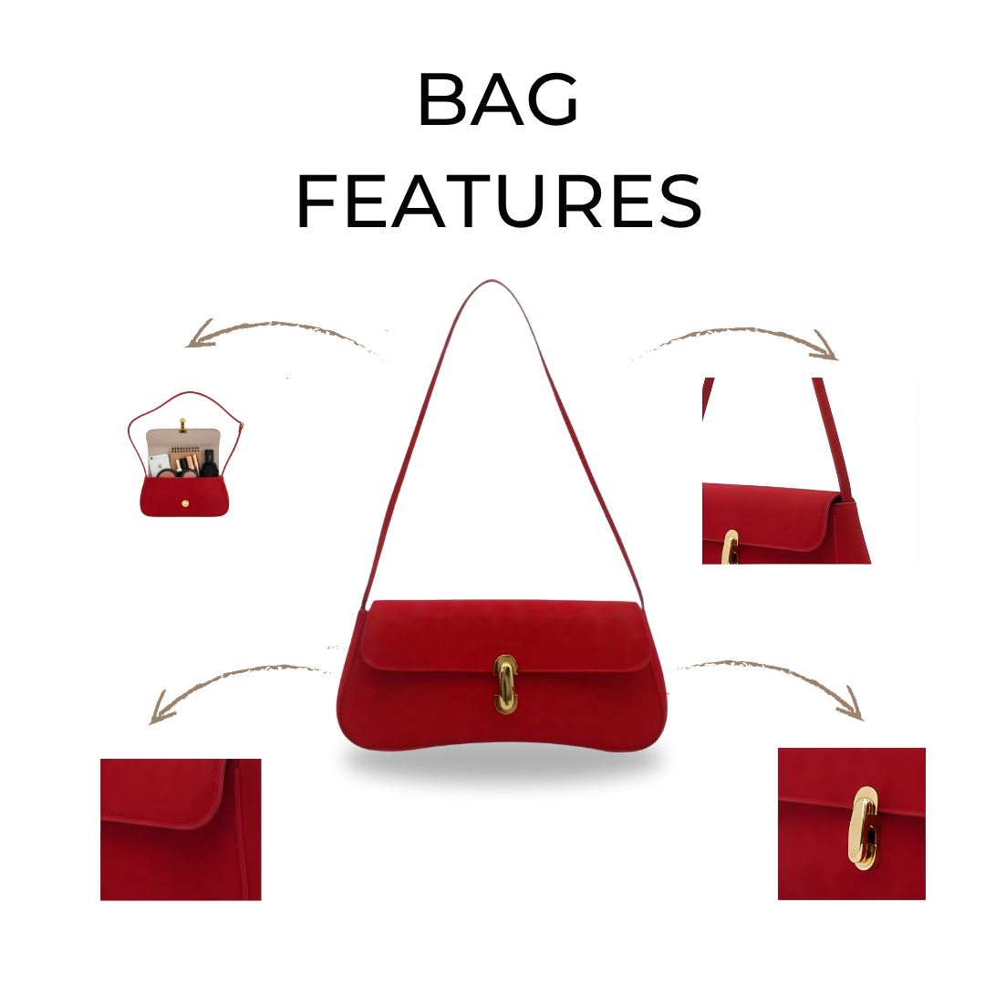 Irene – Retro Flap Accent Faux Leather Shoulder Bag