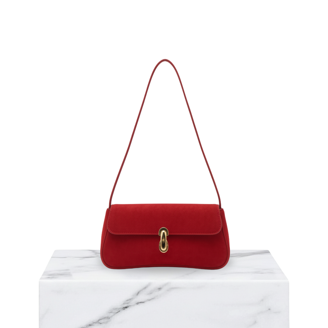 Irene – Retro Flap Accent Faux Leather Shoulder Bag