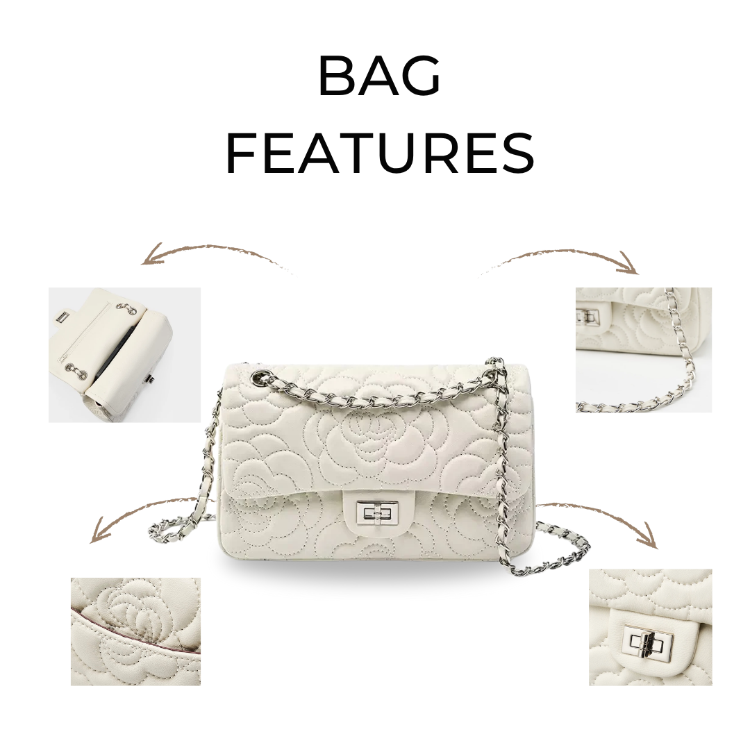 Irene – Soft Sheepskin Quilted Leather Chain Crossbody Bag