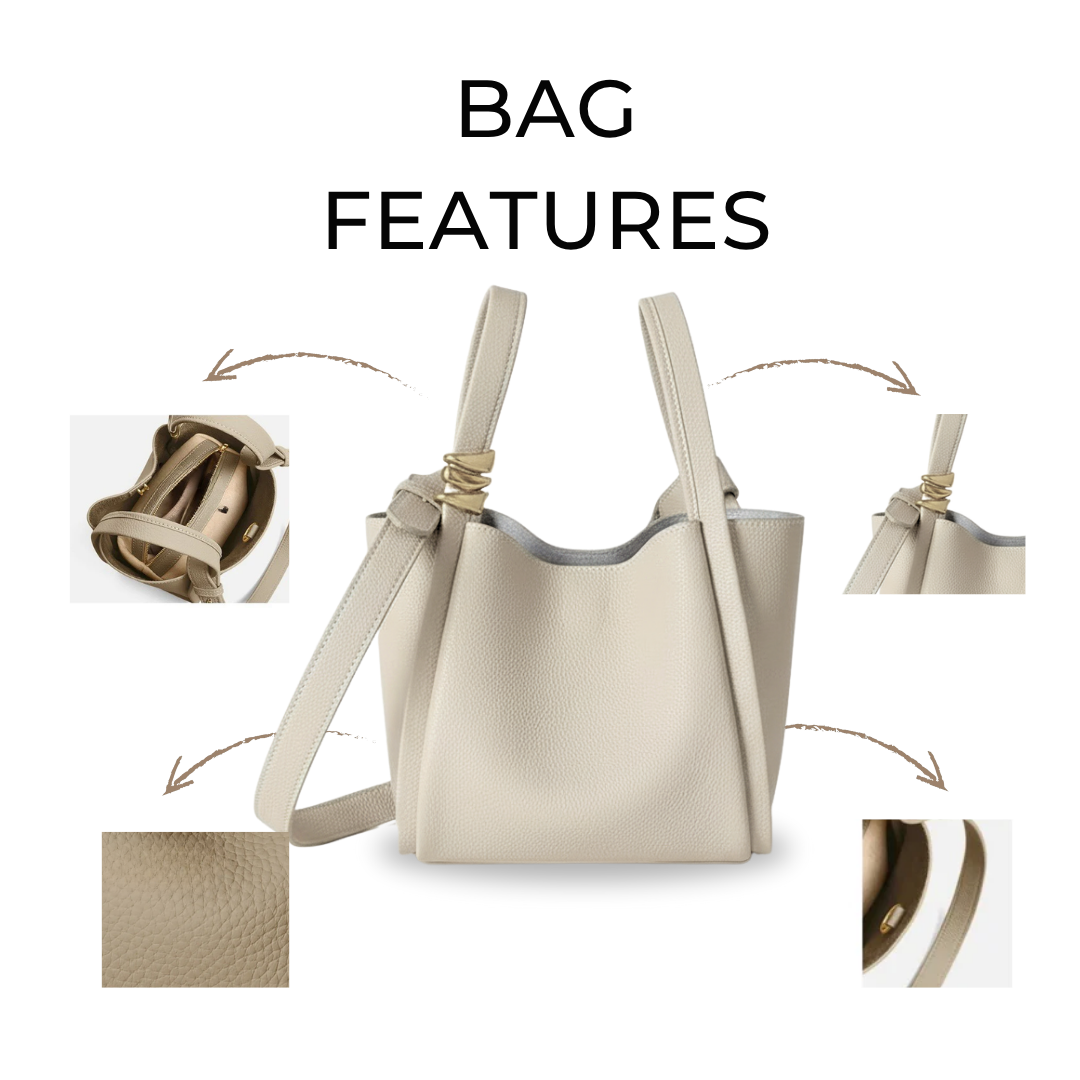 Irene – Premium Leather Crossbody Bucket Bag