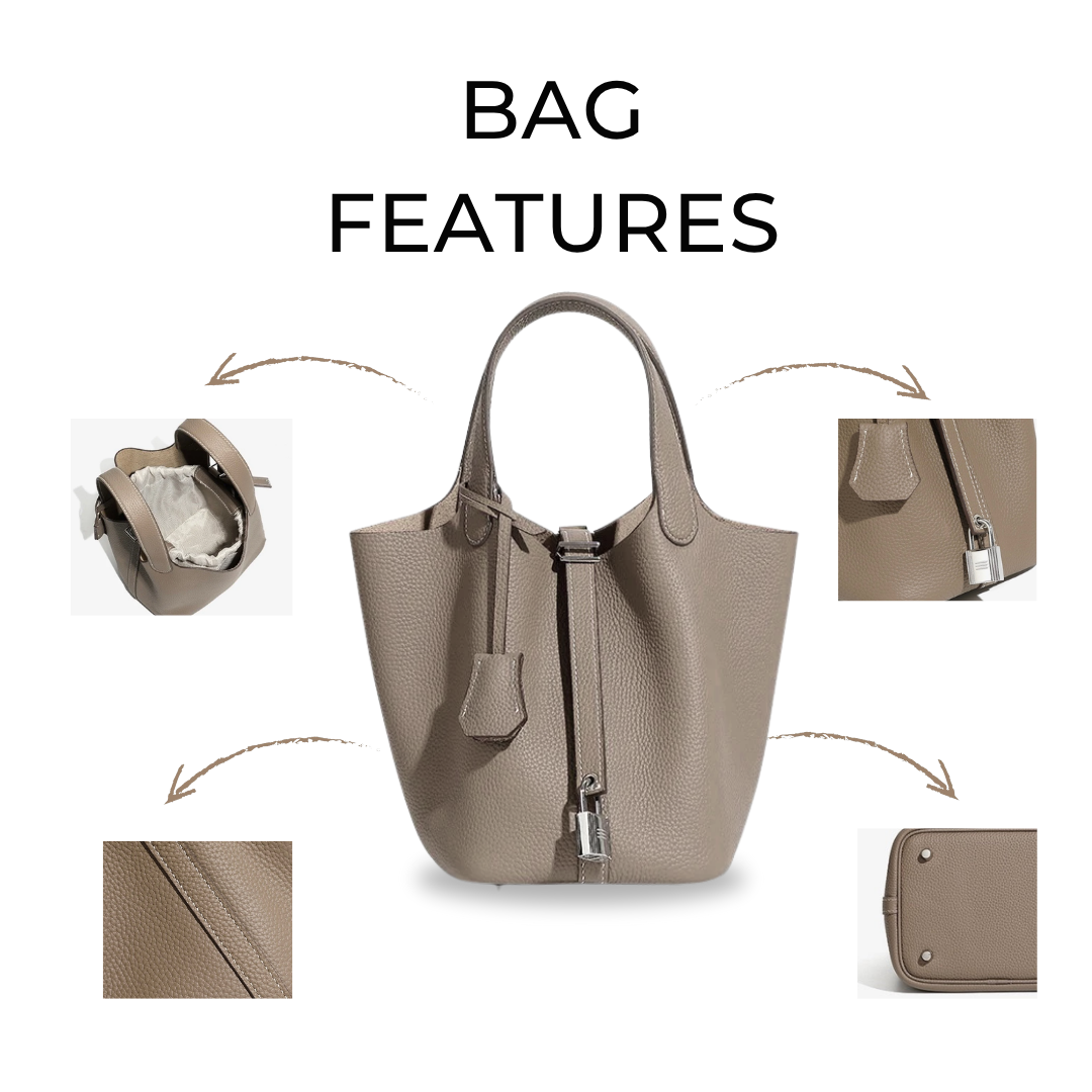 Irene – Lightweight Stylish Leather Bucket Bag