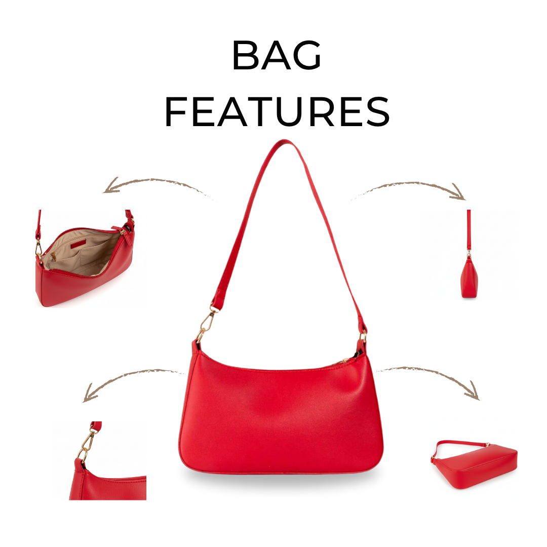 Irene – Lightweight Minimalist Leather Shoulder Bag for Women & Teens