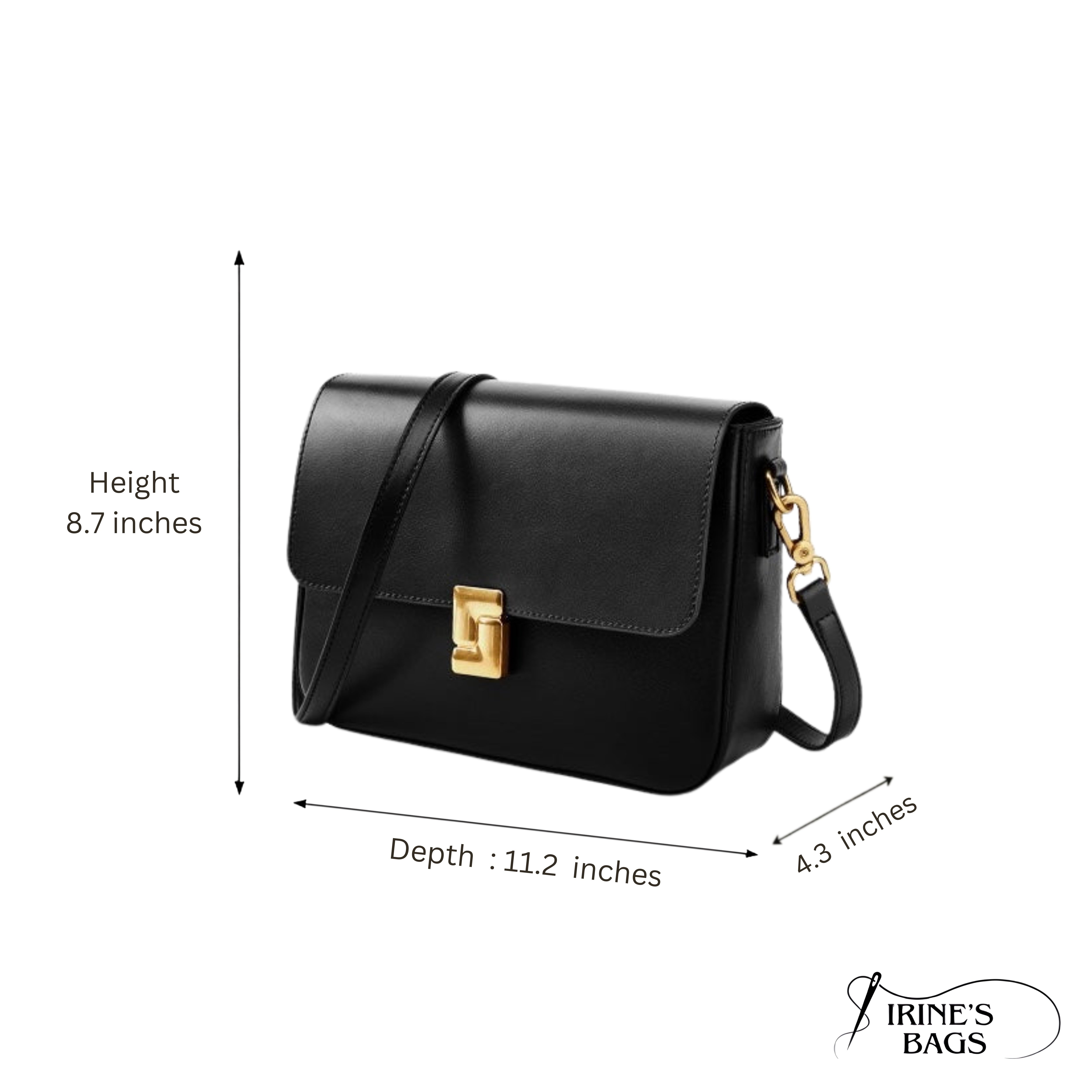 Irene – Stylish & Functional Leather Commuter Crossbody Bag
