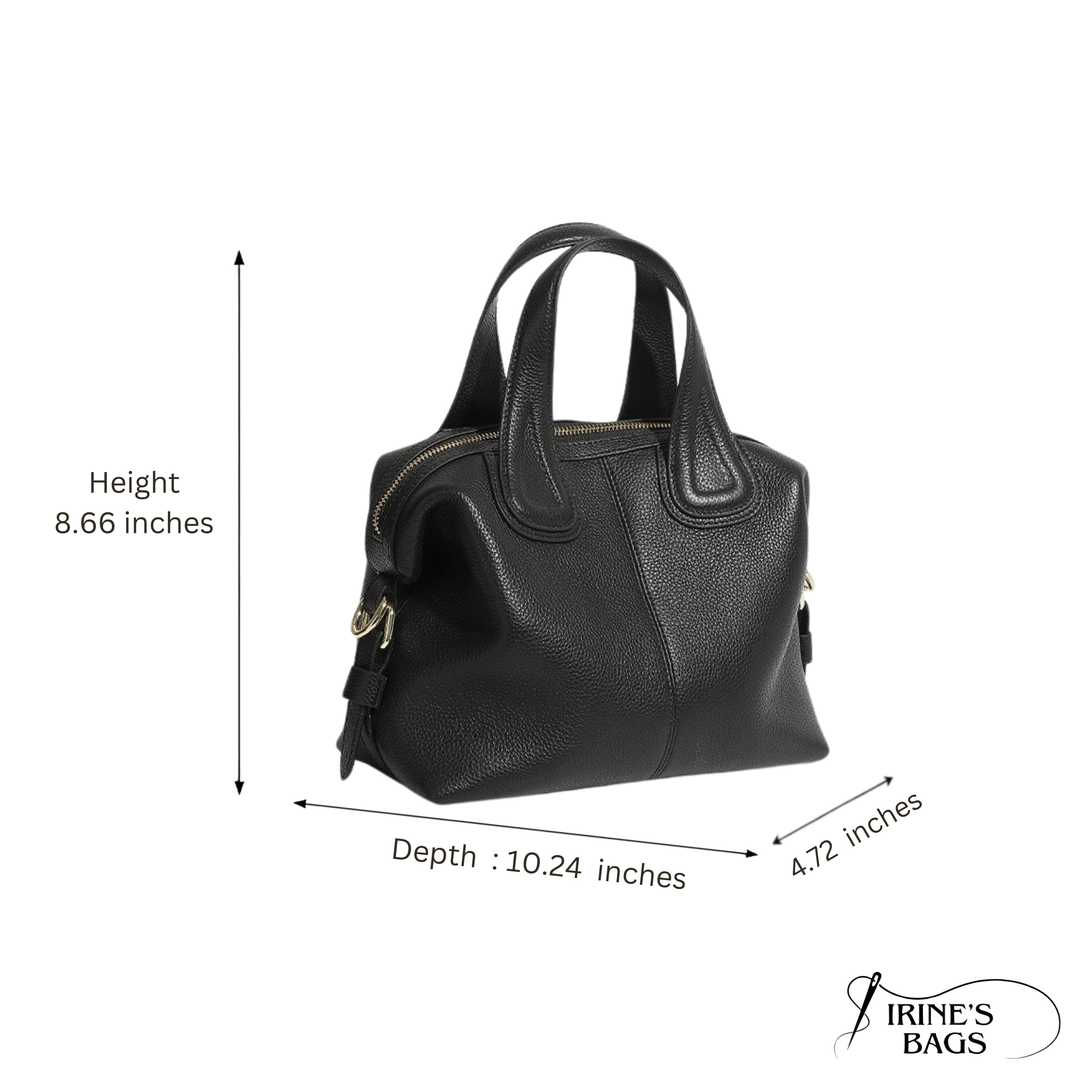 Irene – Stylish & Practical Genuine Leather Boston Tote
