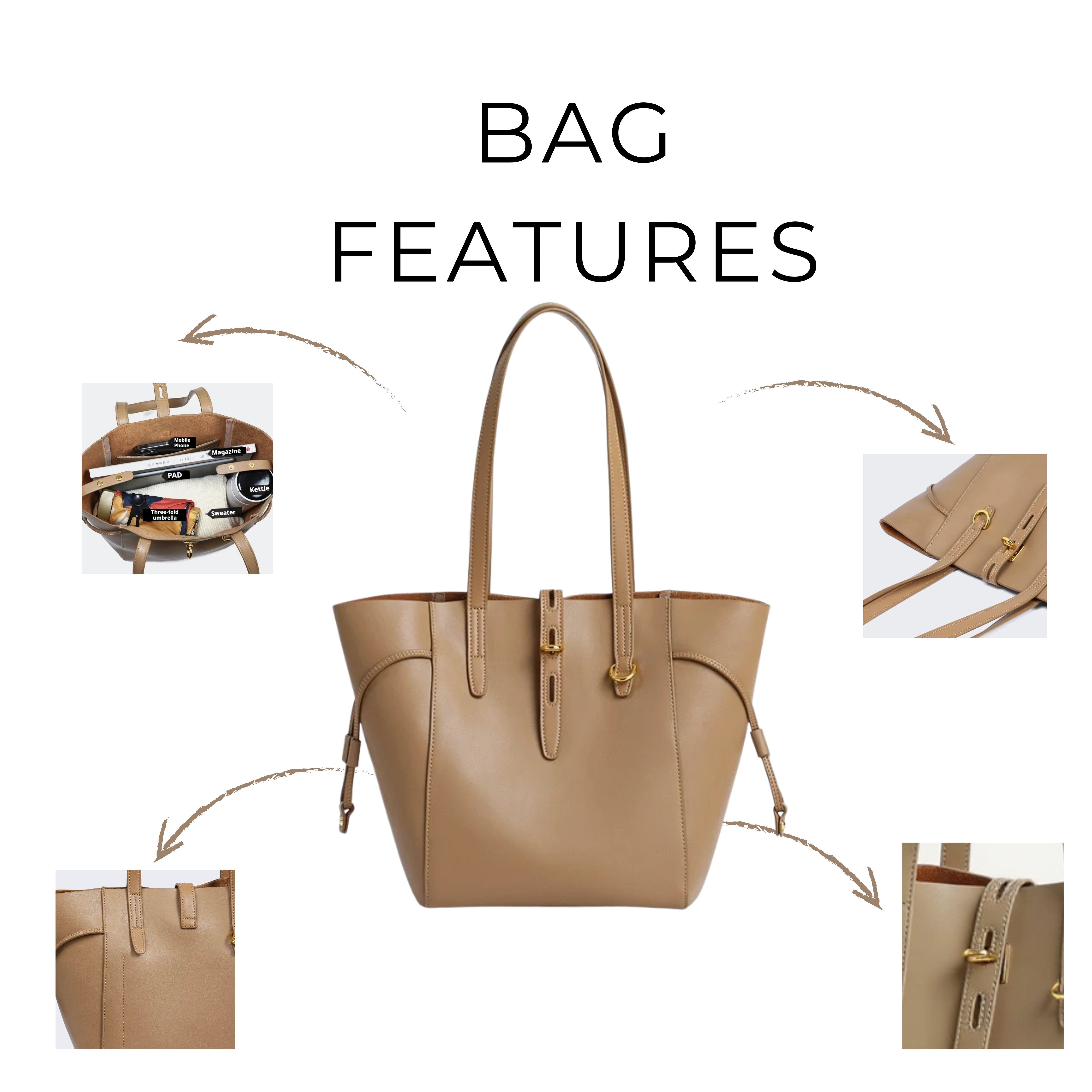 Irene – Versatile Genuine Leather Tote