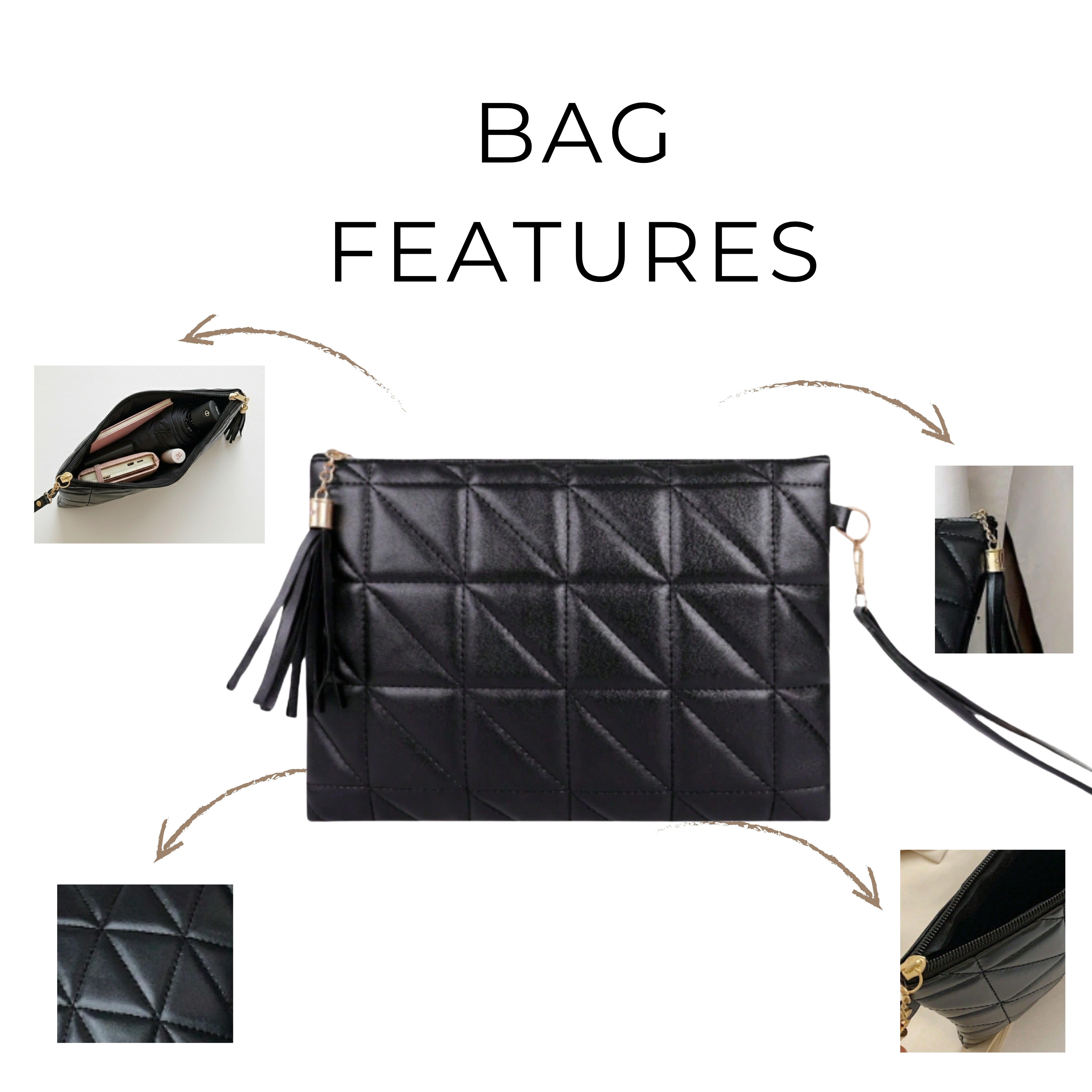 Irene – Retro Chic Embossed Wristlet Bag