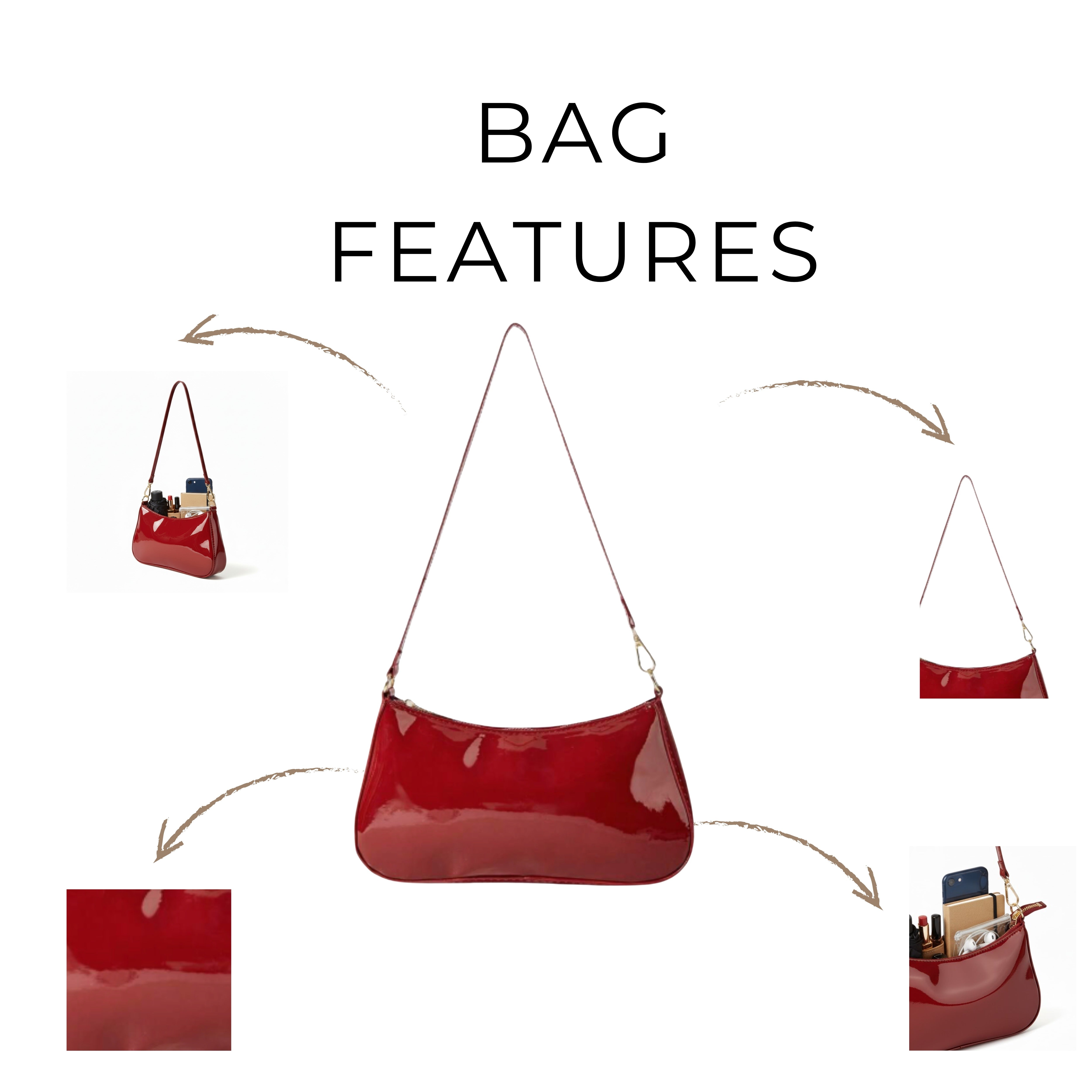 Irene – Minimalist Zipper Shoulder Bag for College Students