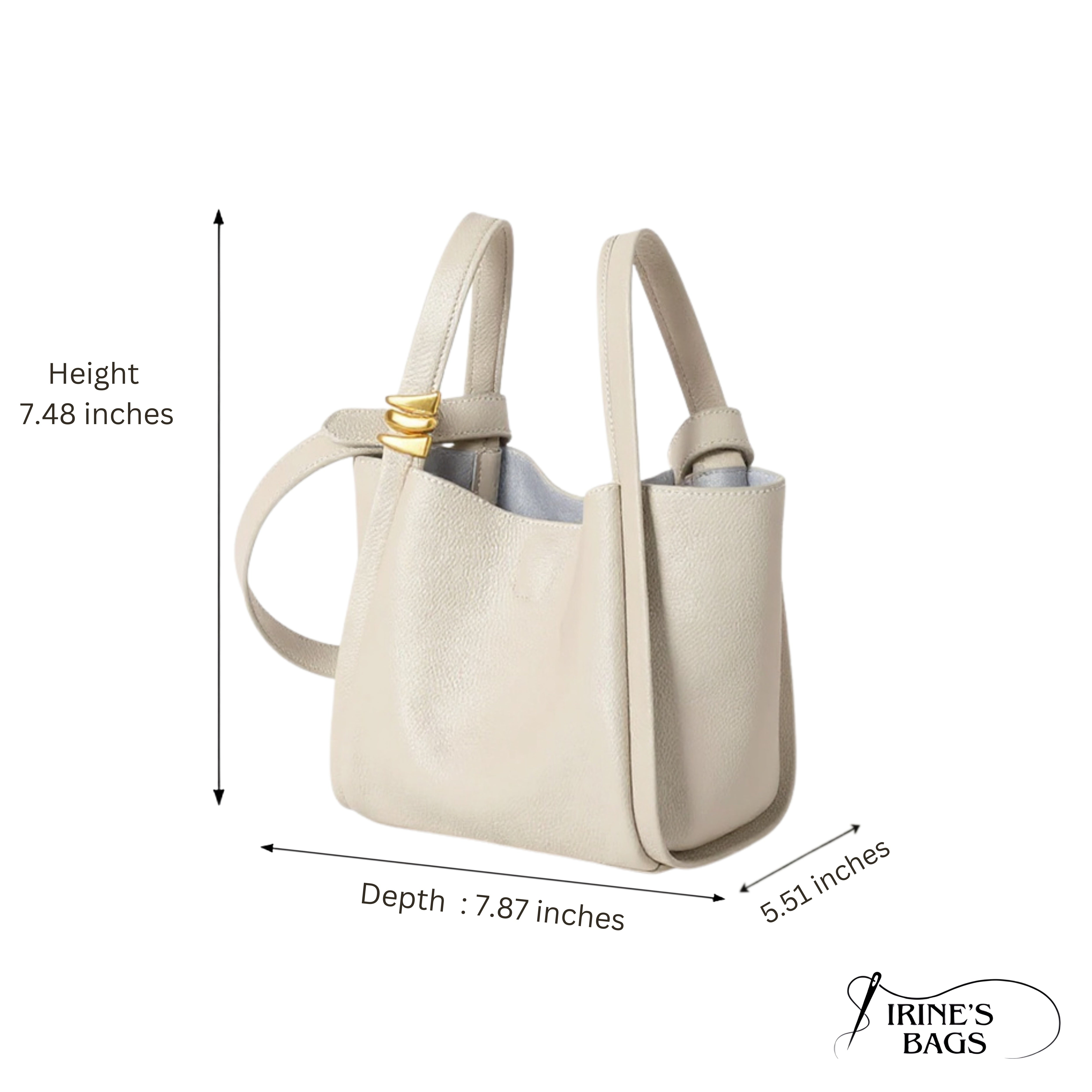 Irene – Unique Denim & Leather Hobo Bag – Soft & Stylish Leather Crossbody Bucket Bag
