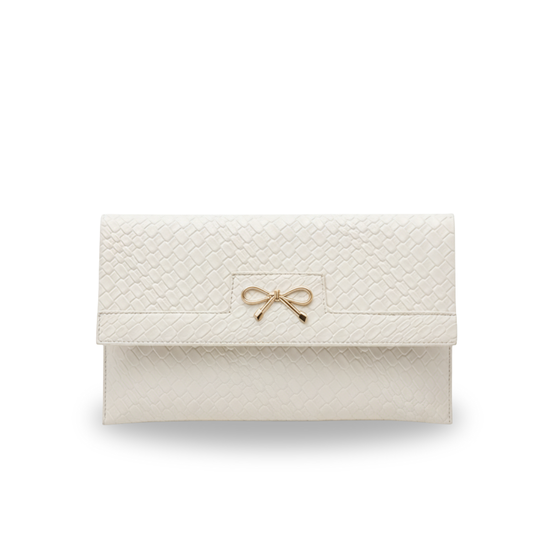 Irene – Leather PU Clutch Bag with Elegant Crocodile Print