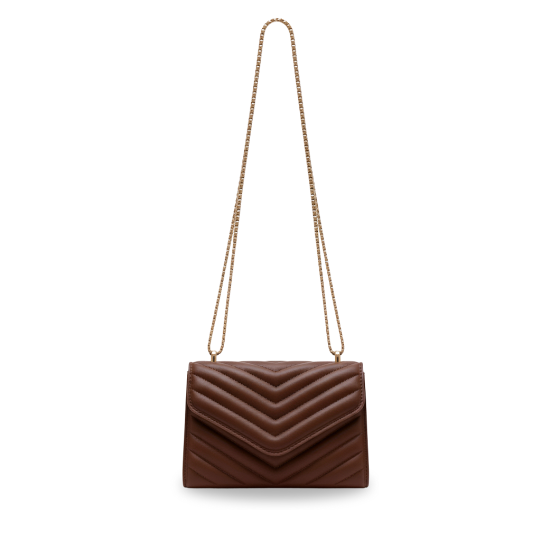 Irene – Mini Chain Flap Bag with Classic Leather Design