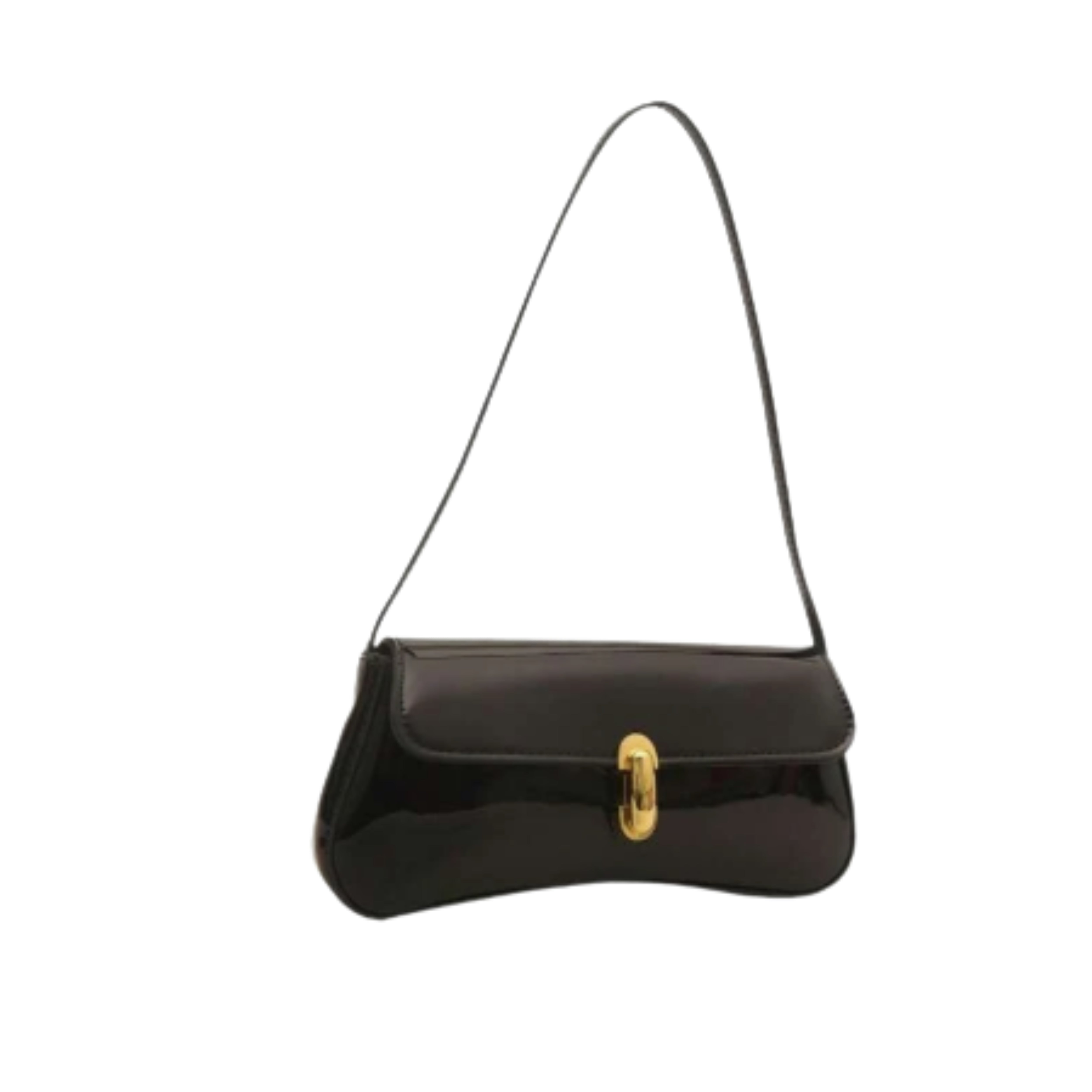 Irene – Retro Flap Accent Faux Leather Shoulder Bag