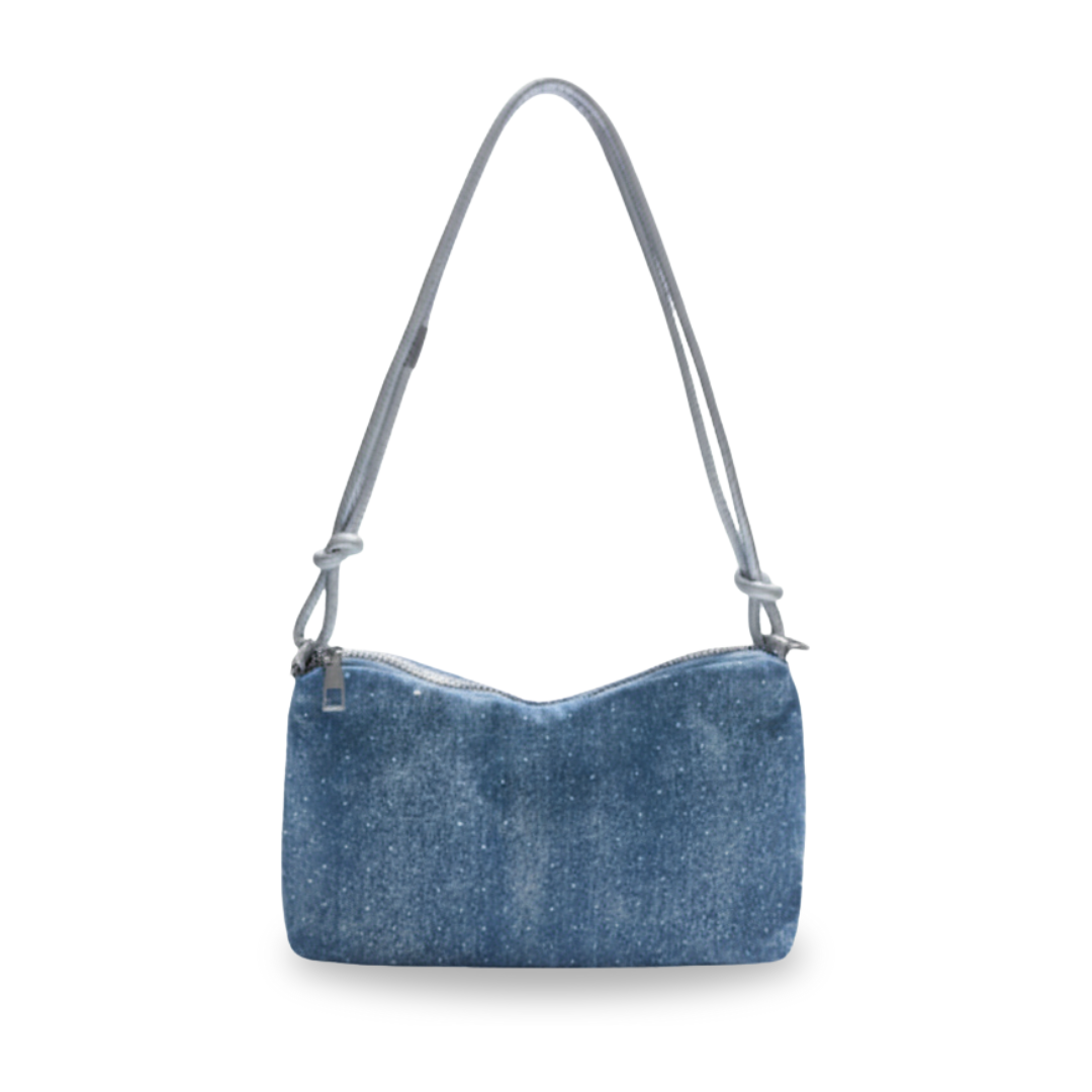 Irene – Mini Leather Shoulder Bag with Gold-Tone Design