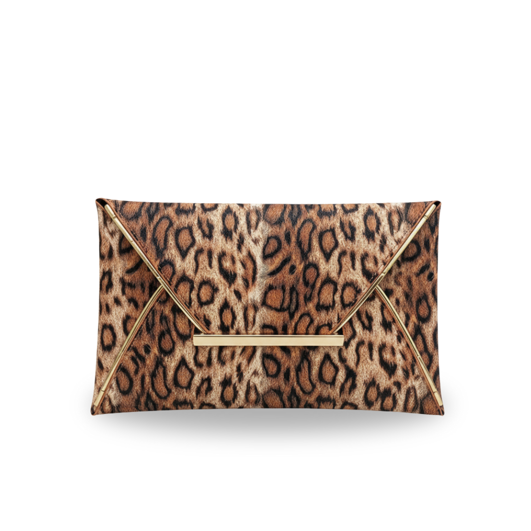 Irene – Leather PU Clutch Bag with Elegant Crocodile Print