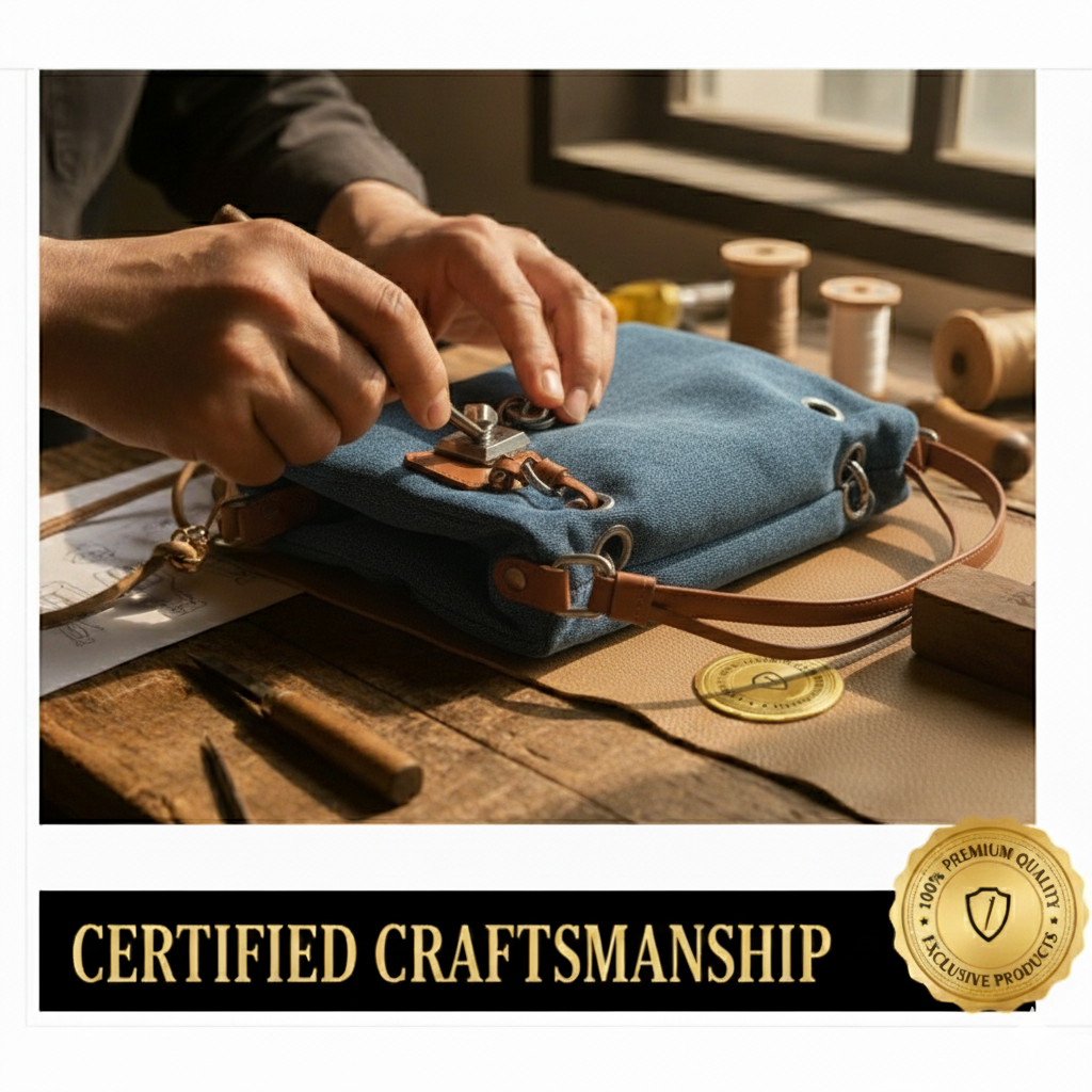 Irene– Unique Denim & Leather Hobo Bag