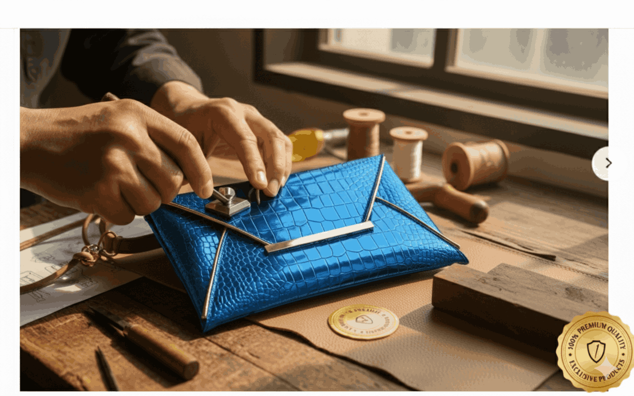 Irene – Elegant Crocodile Print PU Clutch