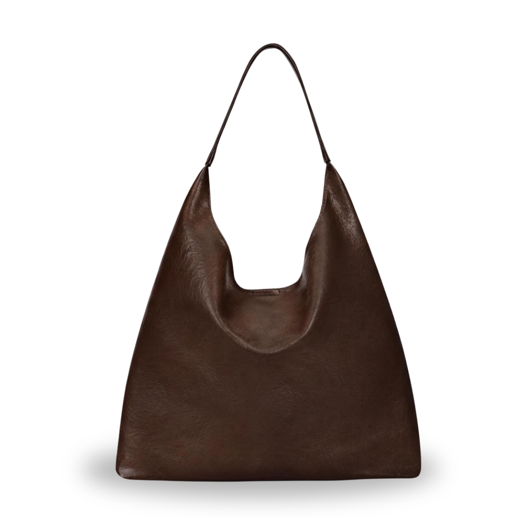 Irene – Solid Color Premium Leather 2-in-1 Commuter Tote Bag