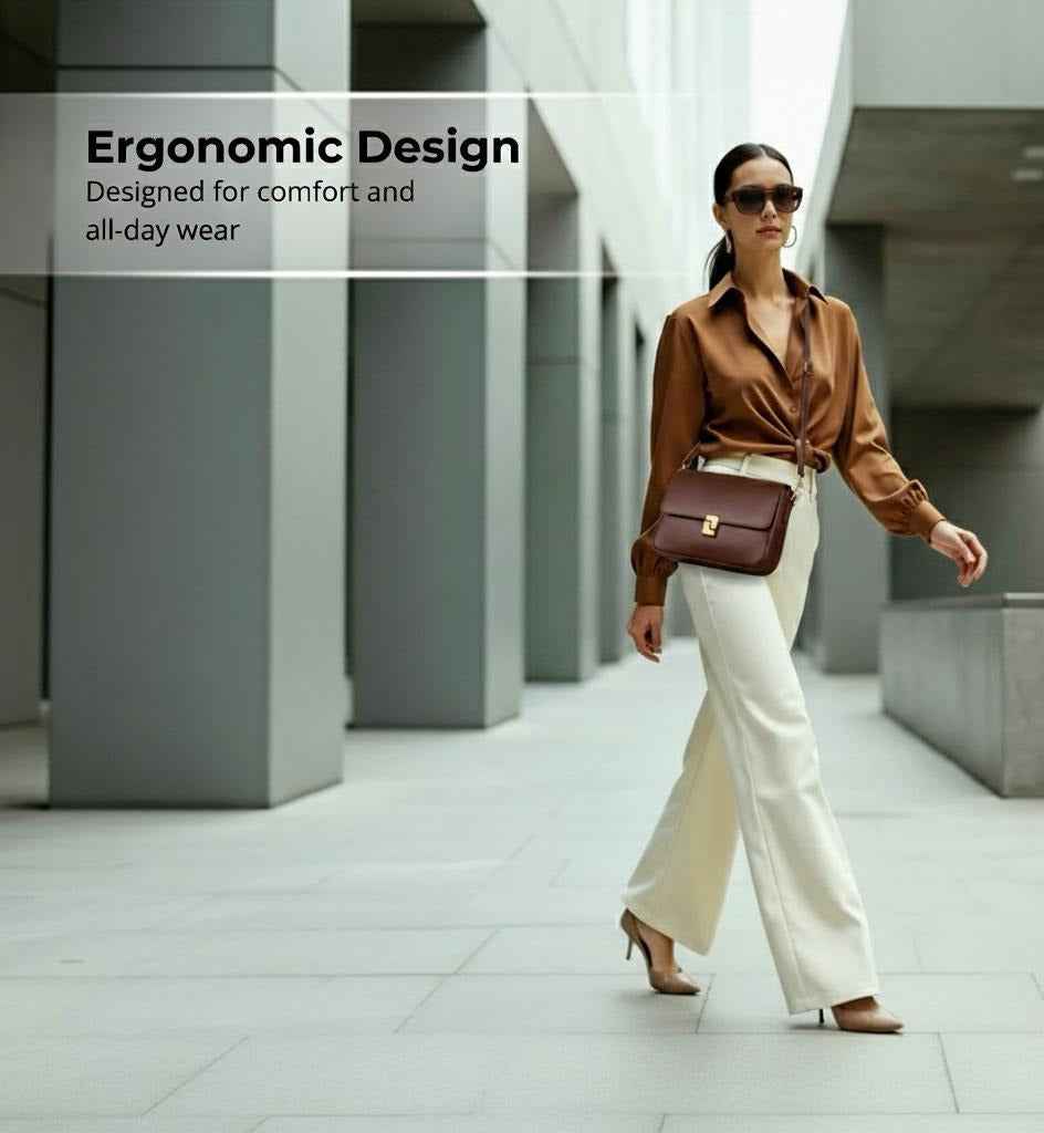 Irene – Stylish & Functional Leather Commuter Crossbody Bag