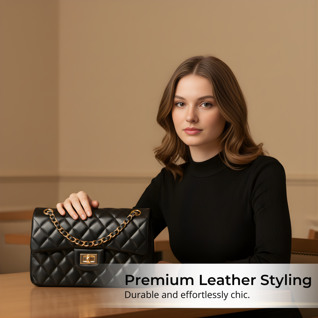 Irene – Stylish & Durable Leather Quilted Shoulder Bag