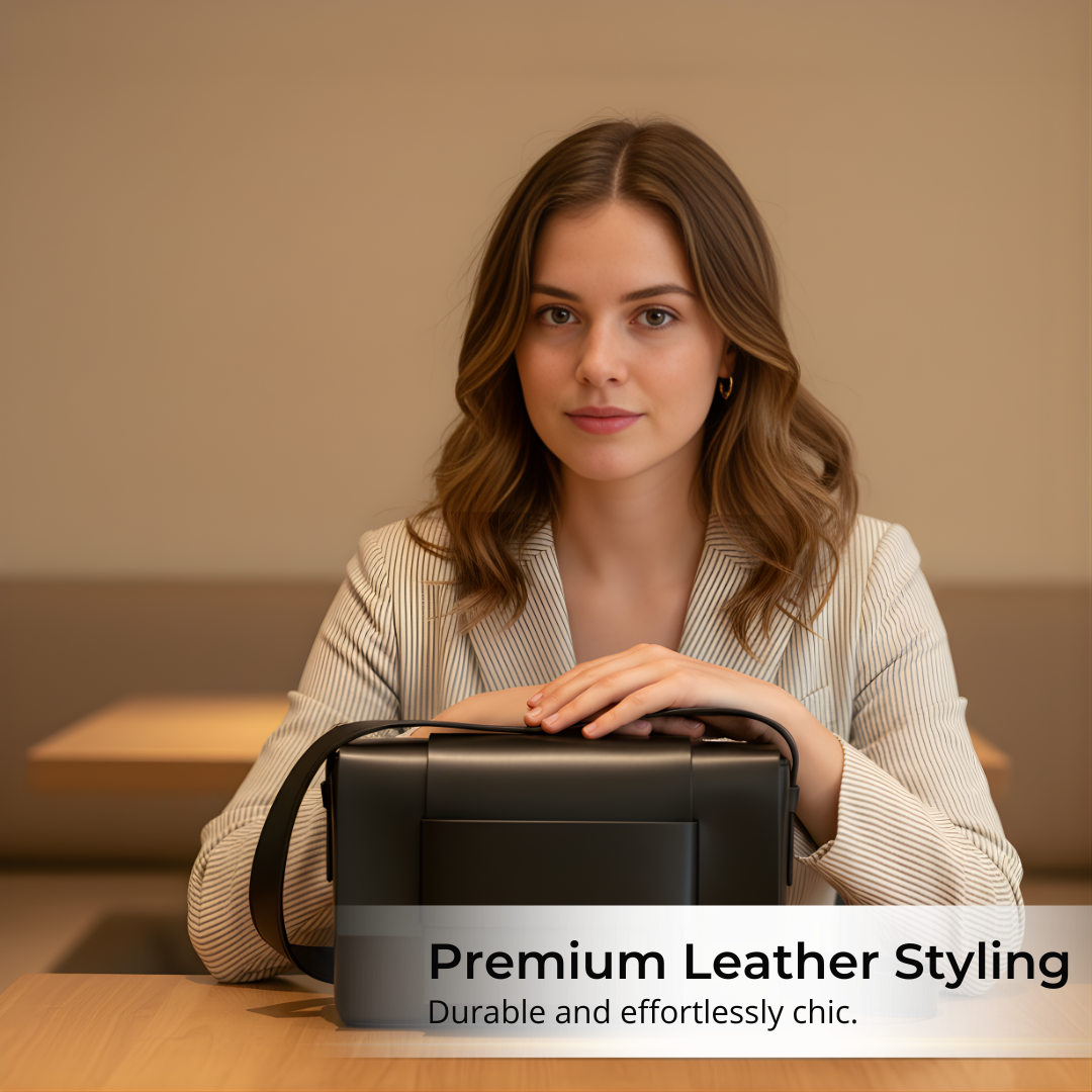 Irene – Premium Woven Leather Timeless Minimalist Crossbody Bag