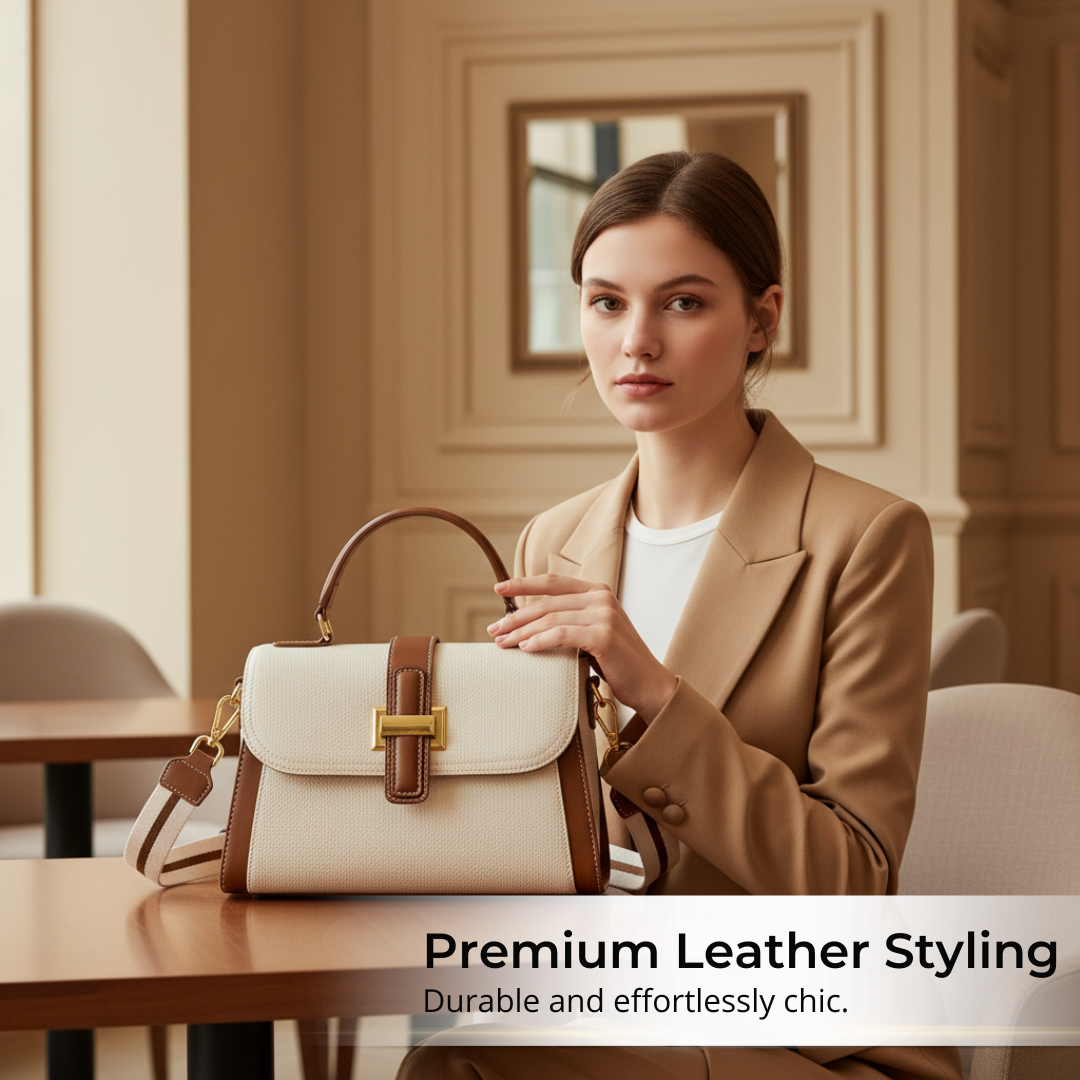 Irene – Structured Minimalist Leather Top Handle Bag
