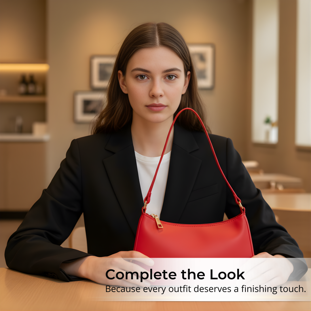 Irene – Lightweight Minimalist Leather Shoulder Bag for Women & Teens