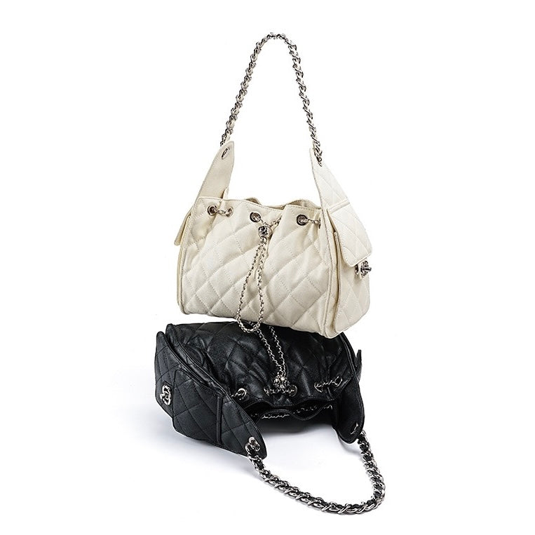 Irene – Genuine Leather Caviar Pattern Shoulder & Crossbody Bag