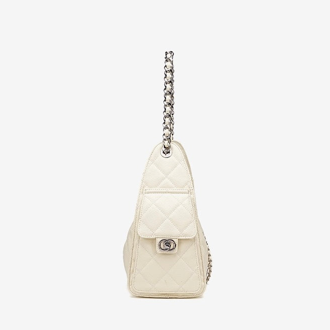 Irene – Genuine Leather Caviar Pattern Shoulder & Crossbody Bag