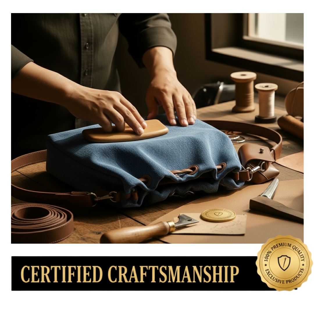 Irene – Hobo Bag in Premium Leather and Denim