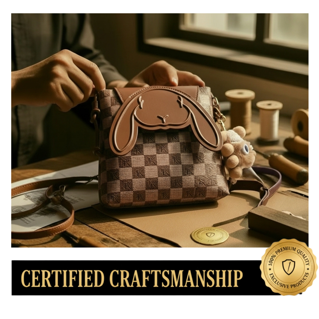 Irene – Mini Leather Rabbit Crossbody Phone Bag