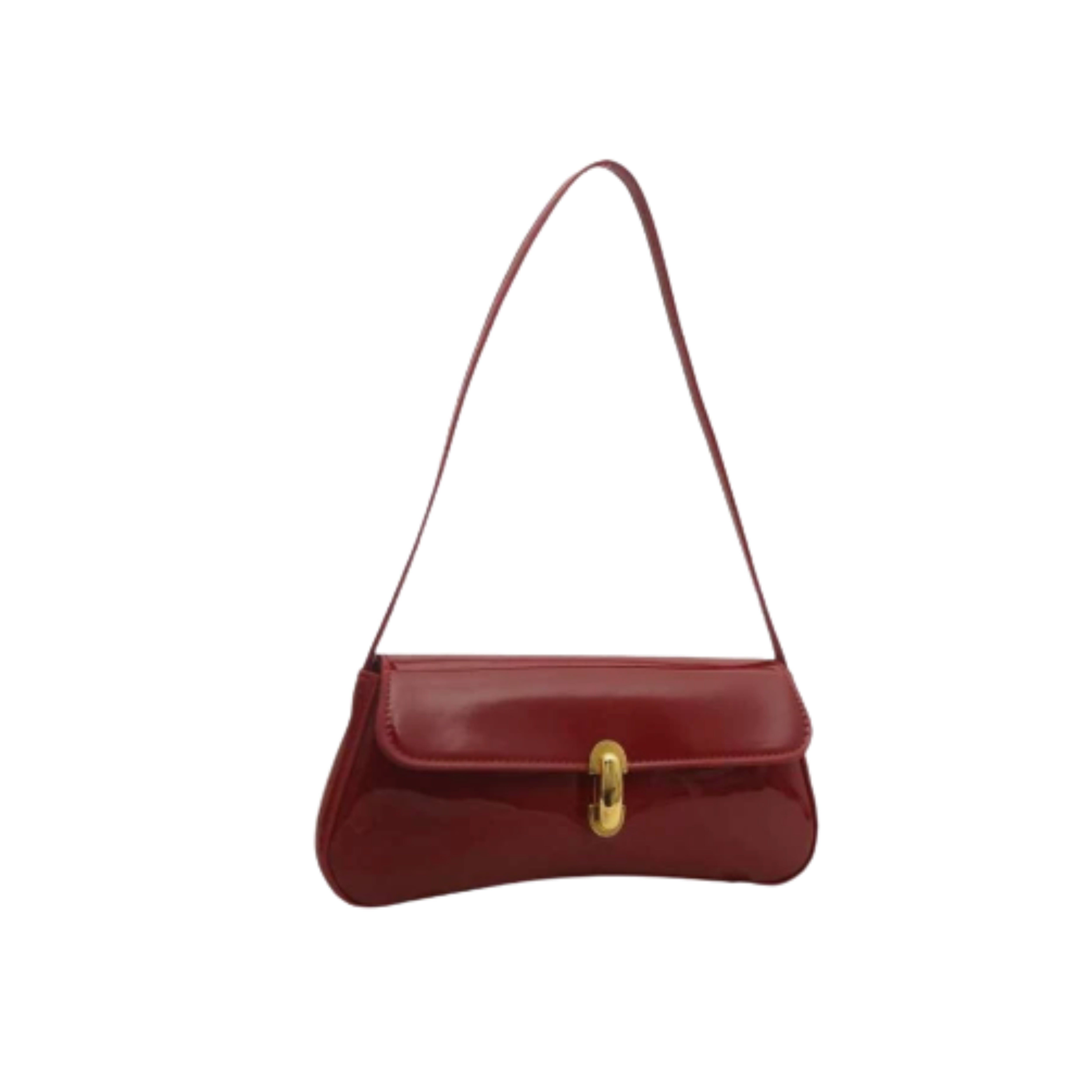Irene – Retro Flap Accent Faux Leather Shoulder Bag