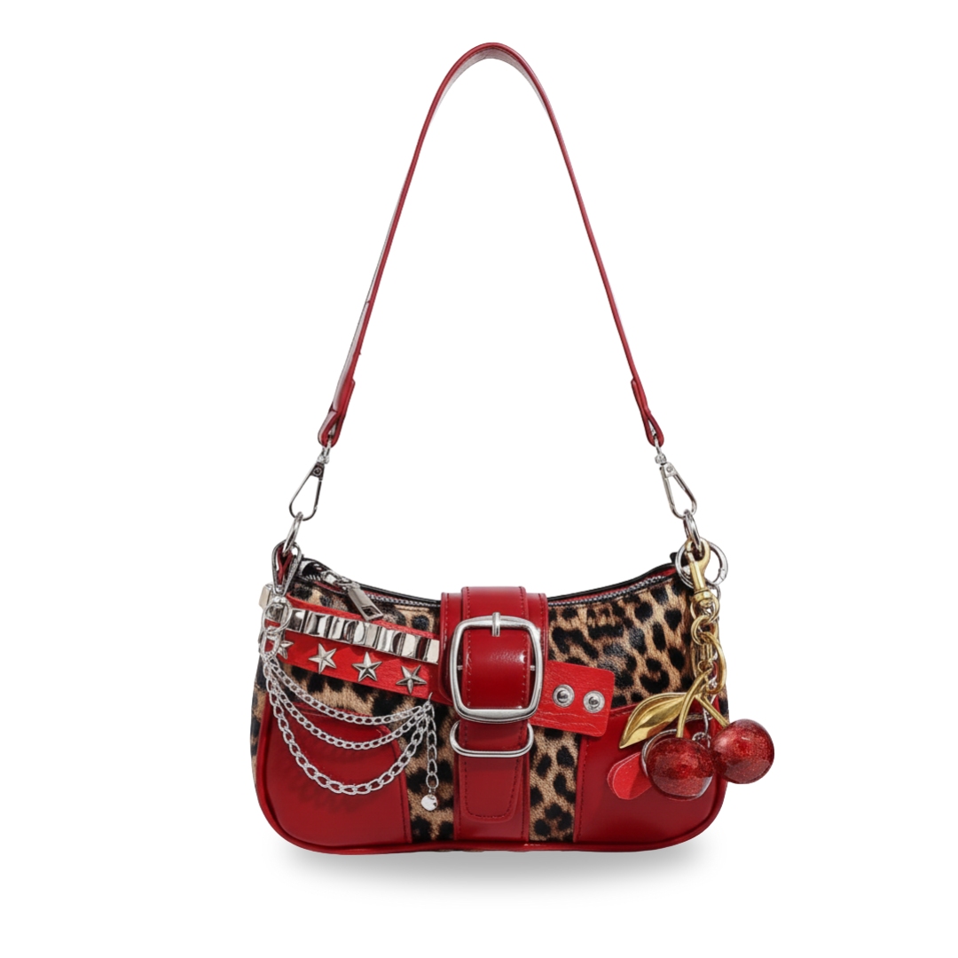 Irene – Star & Moon Leather Chain Crossbody Bag