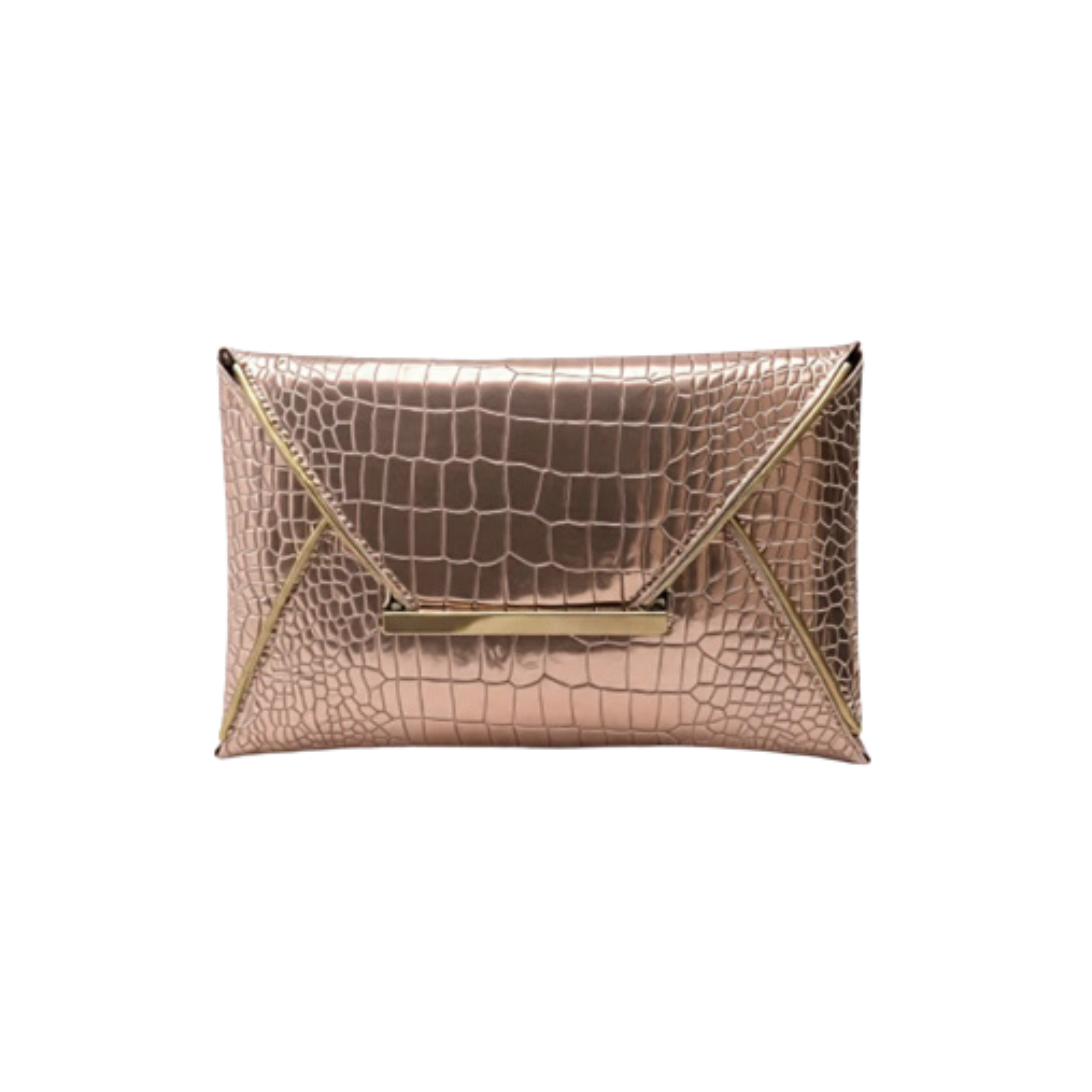 Irene – Elegant Crocodile Print PU Clutch