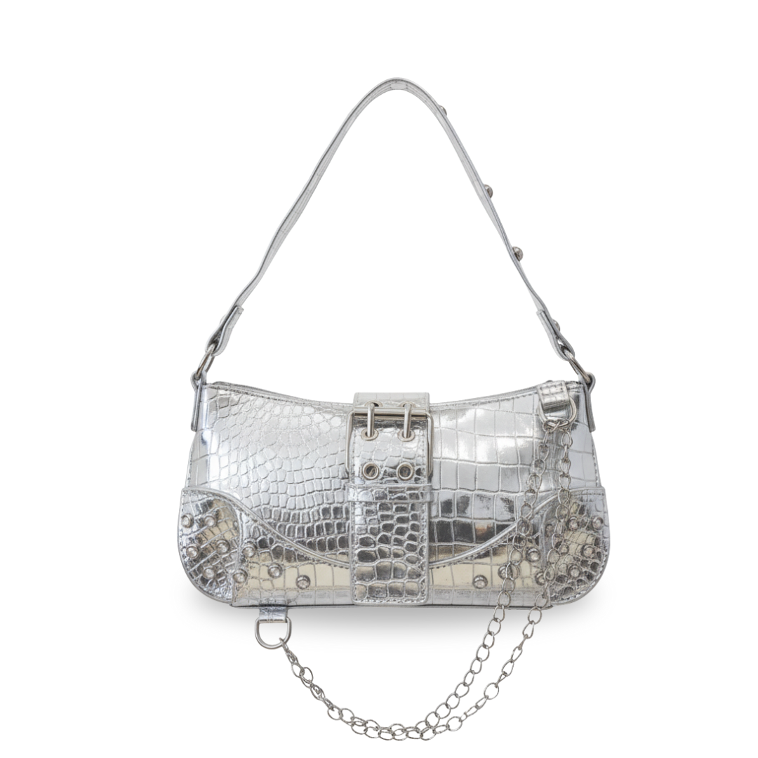 Irene – Leather Chain Strap Shoulder Bag