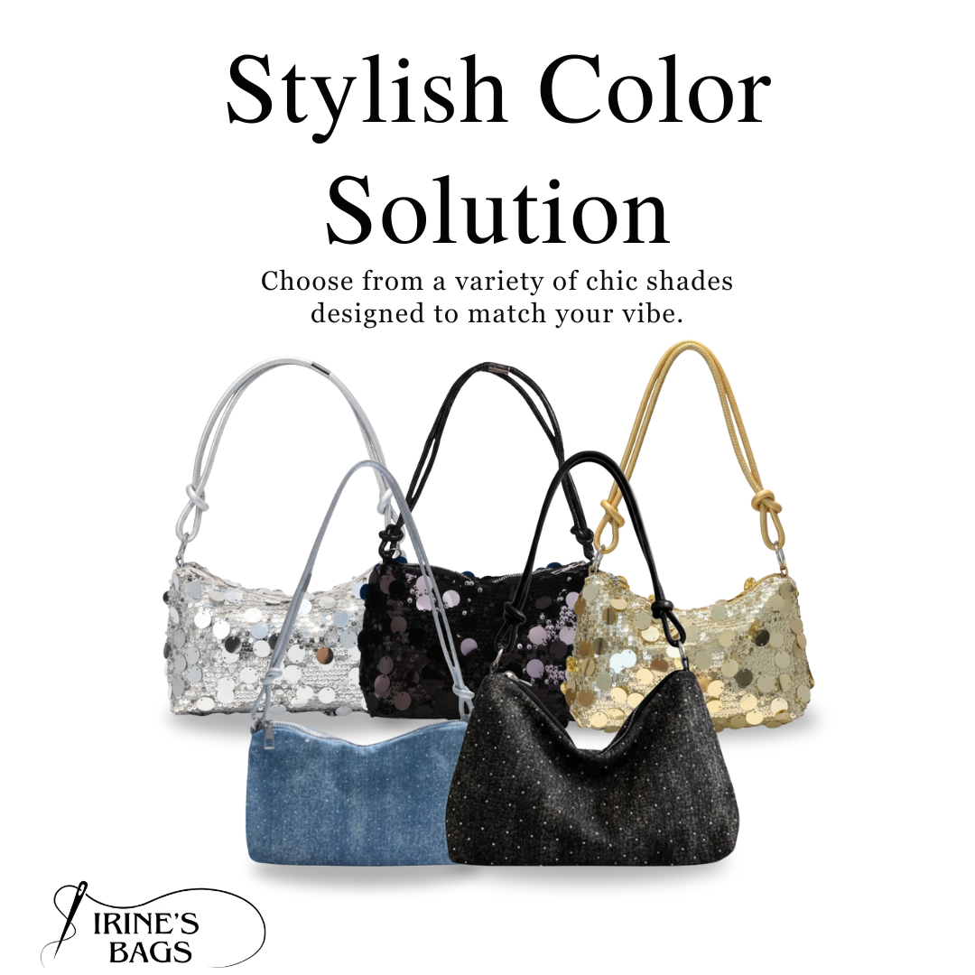 Irene – Mini Leather Shoulder Bag with Gold-Tone Design