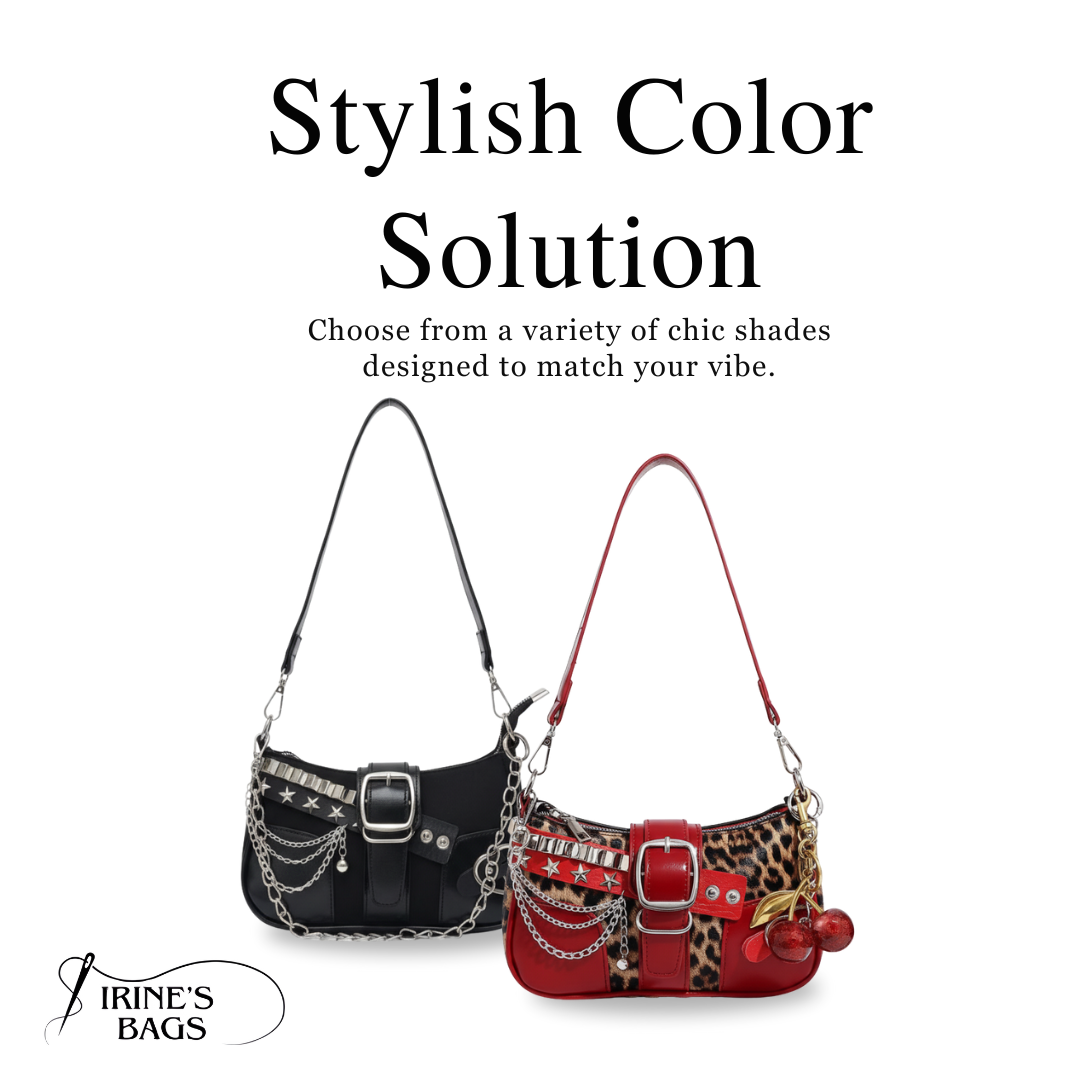 Irene – Star & Moon Leather Chain Crossbody Bag