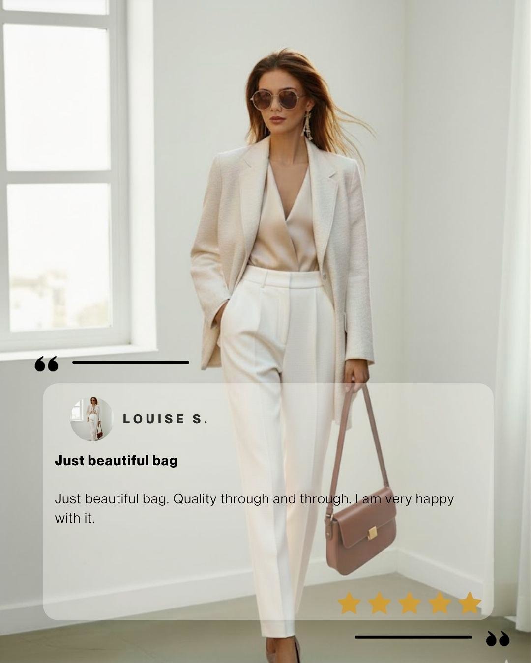 Irene – Elegant Minimalist Genuine Leather Shoulder Bag