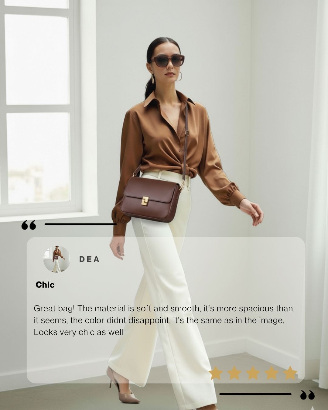 Irene – Stylish & Functional Leather Commuter Crossbody Bag