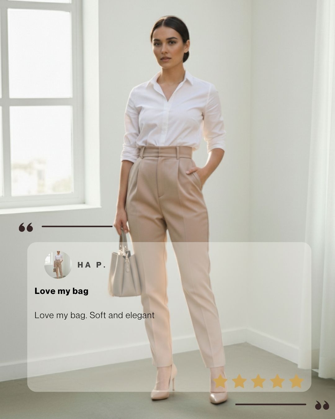 Irene – Classic Gold-Trim Genuine Leather Bucket Bag