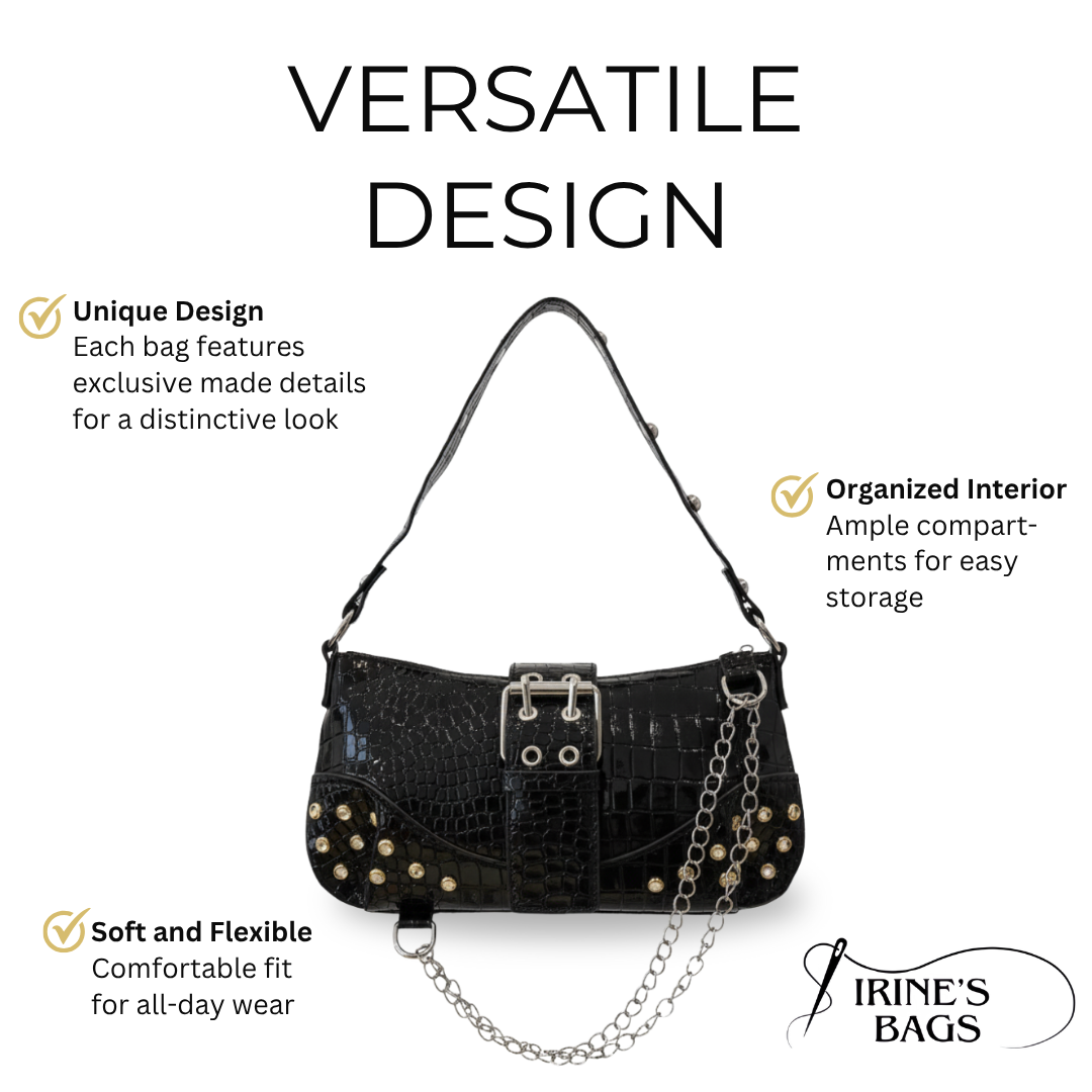 Irene – Leather Chain Strap Shoulder Bag