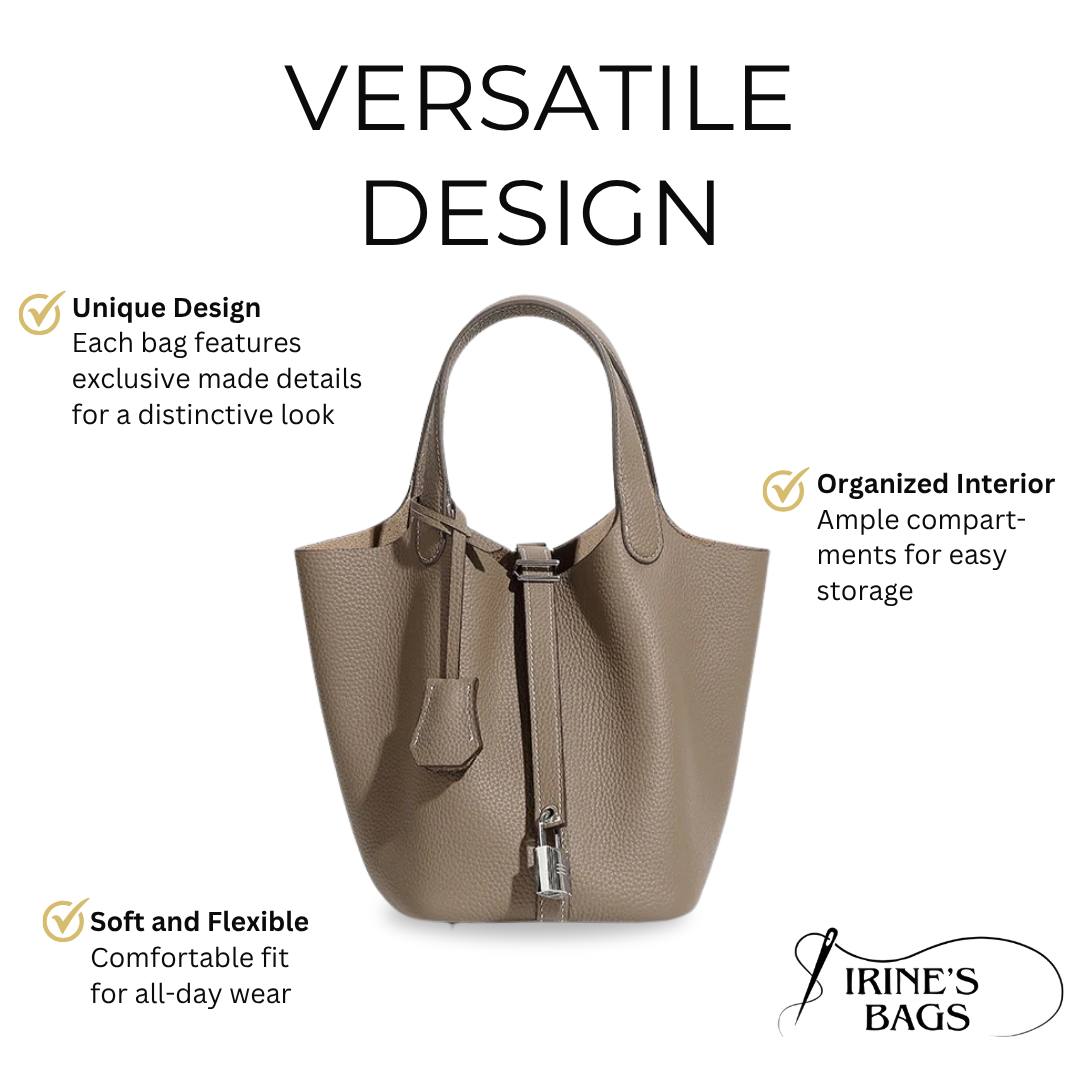 Irene – Lightweight Stylish Leather Bucket Bag