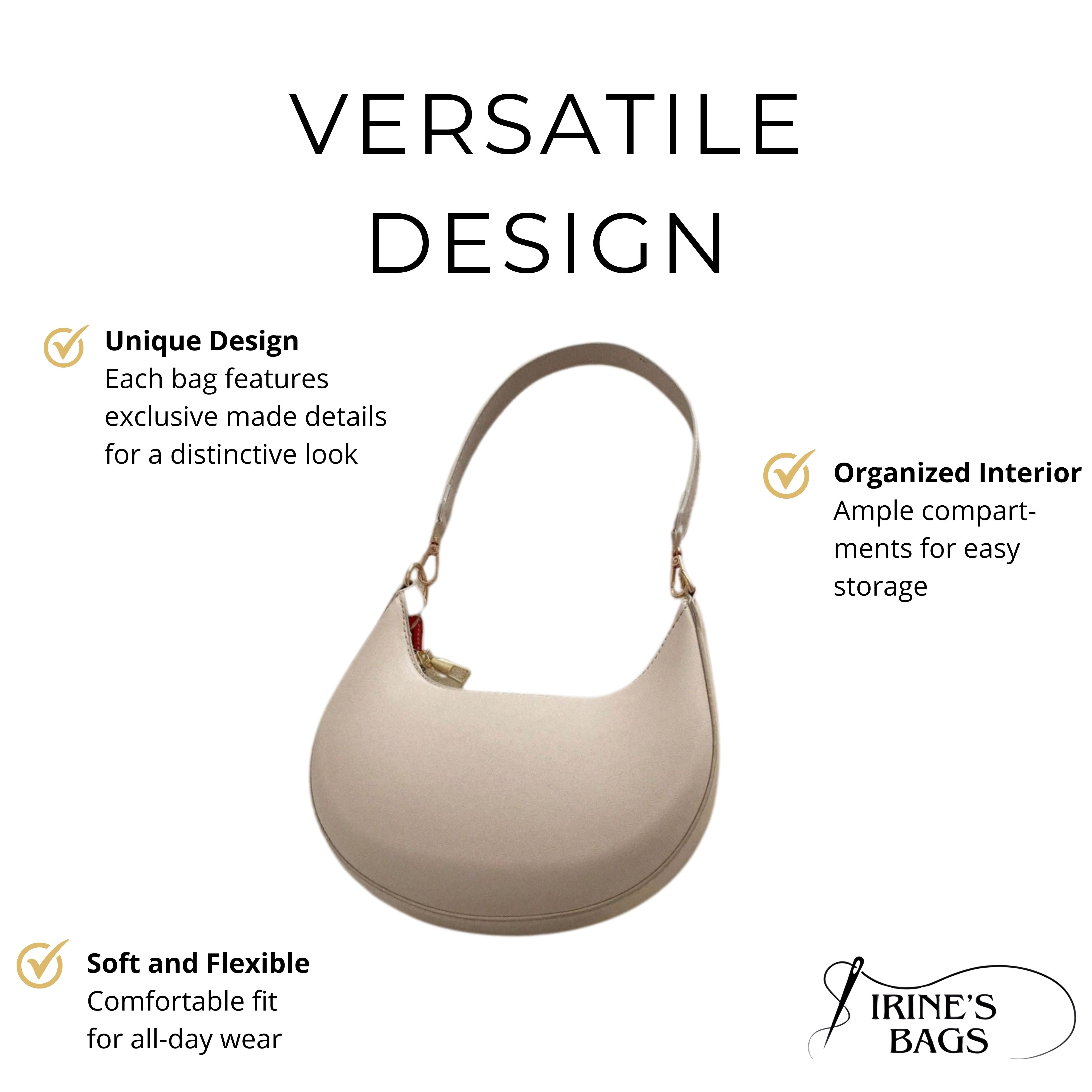 Irene – Minimalist & Chic Crescent PU Leather Shoulder Bag