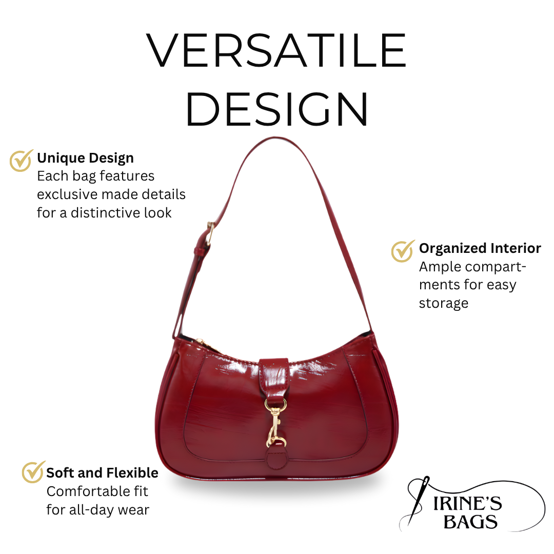 Irene – Premium Leather Minimalist Crescent-Shaped Shoulder Bag