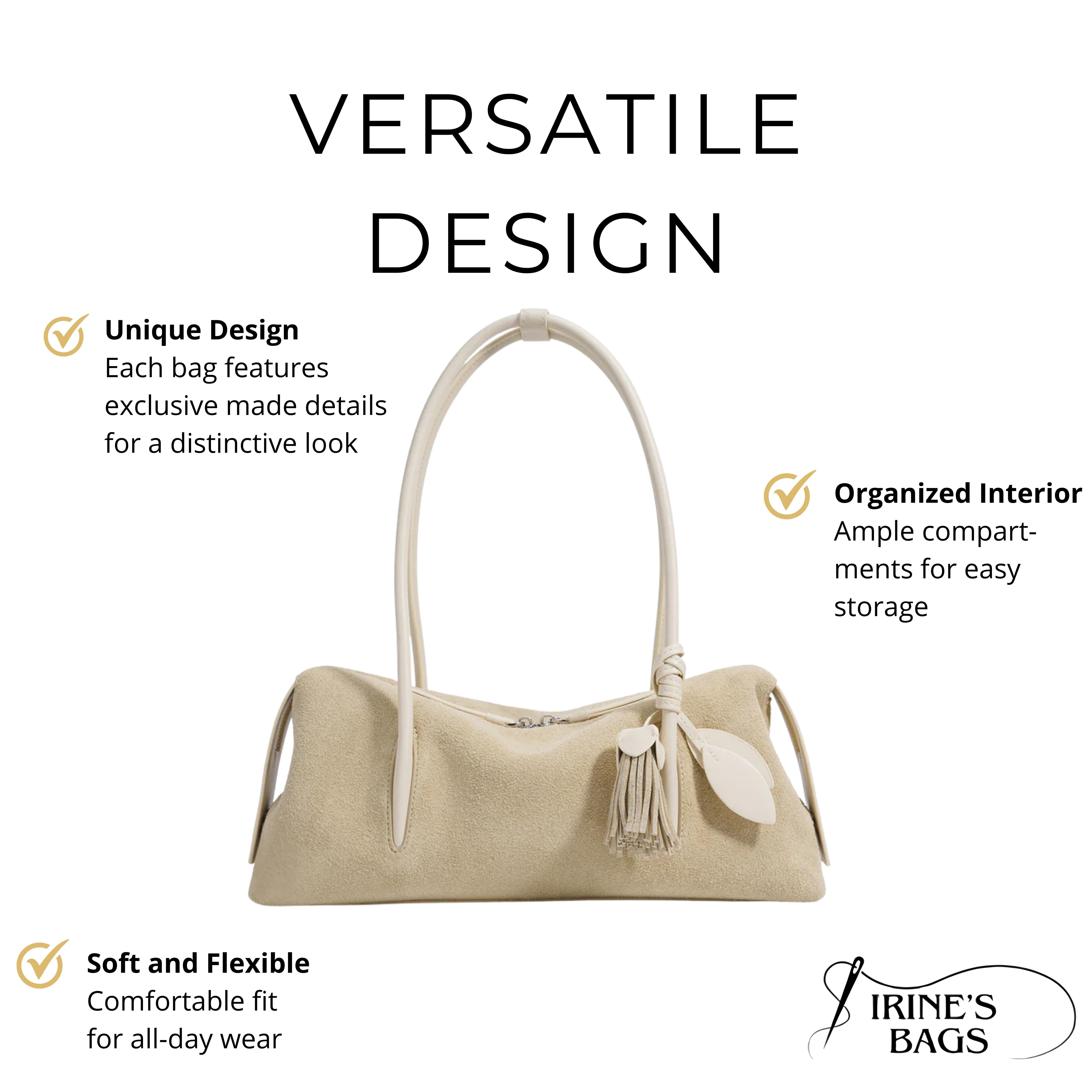 Irene – Modern Matte Leather Tassel Shoulder Bag