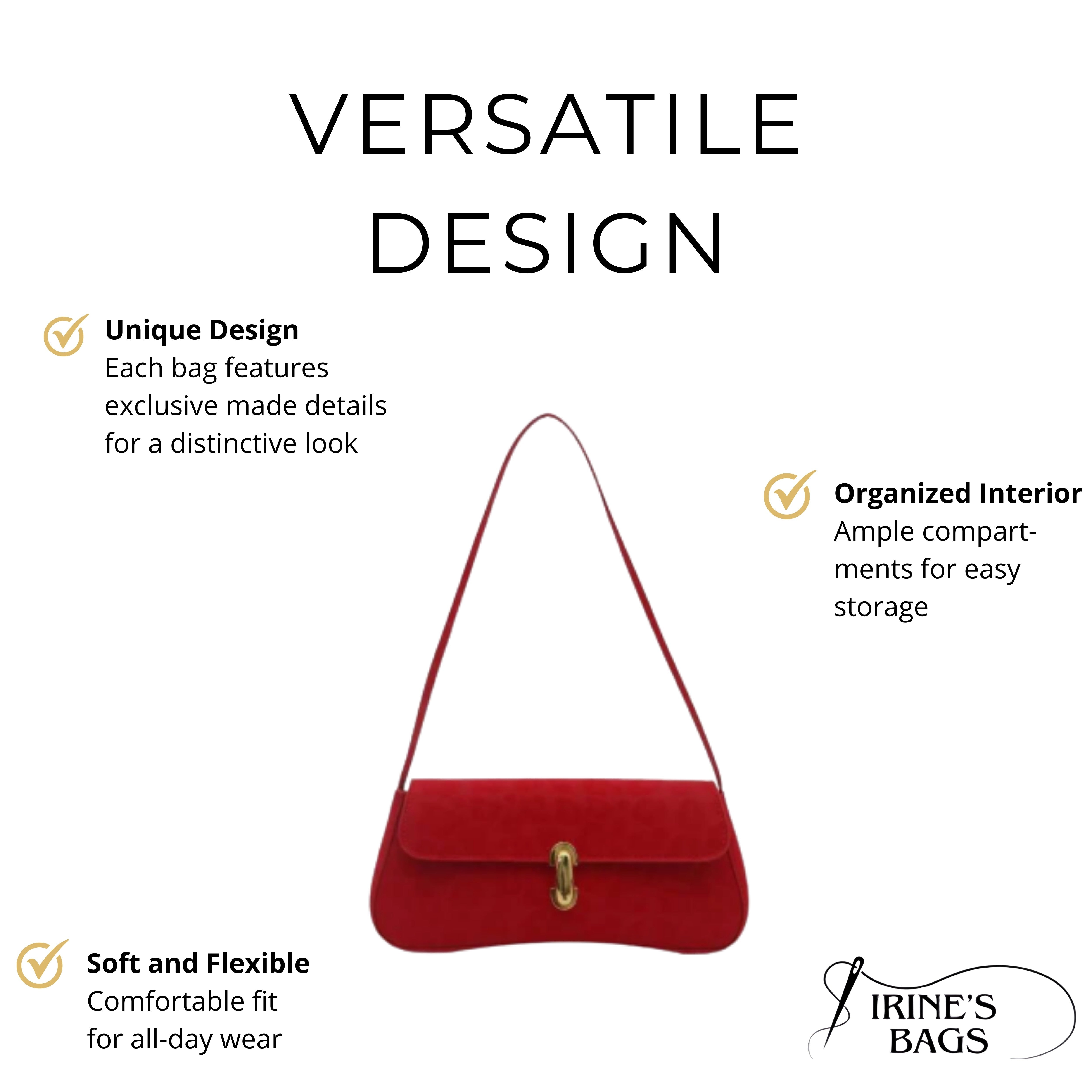 Irene – Retro Flap Accent Faux Leather Shoulder Bag